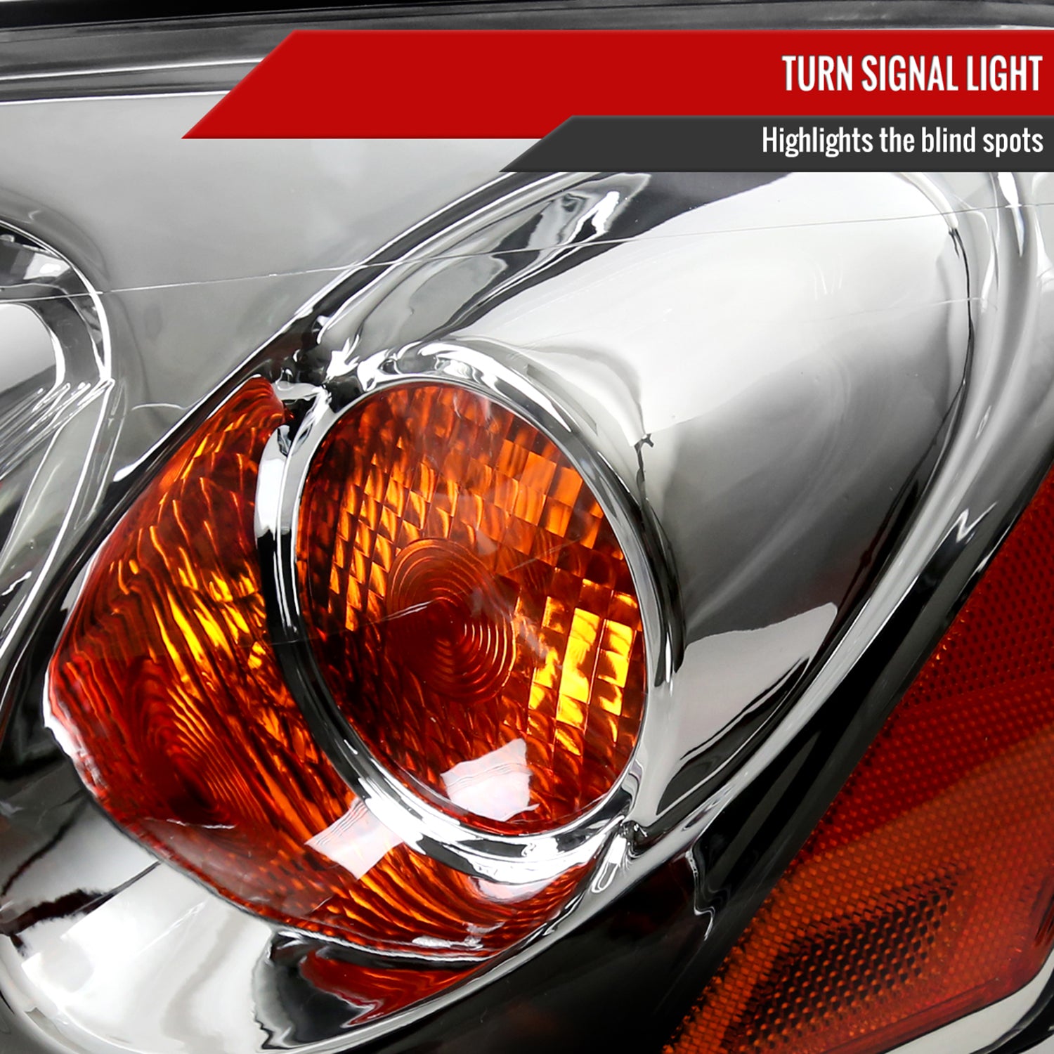 2005-2010 Pontiac G6 Factory Style Headlights w/ Amber Reflectors Chrome/Clear