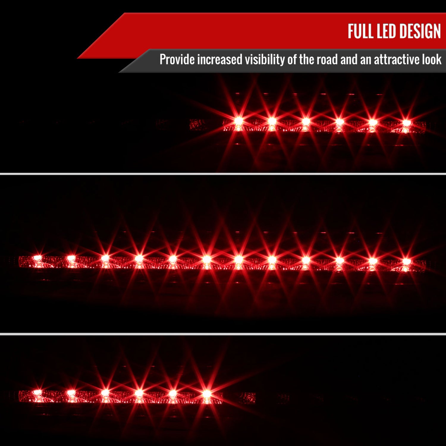 1999-2004 Ford Mustang LED 3rd Brake Light Chrome Housing/Smoke Lens