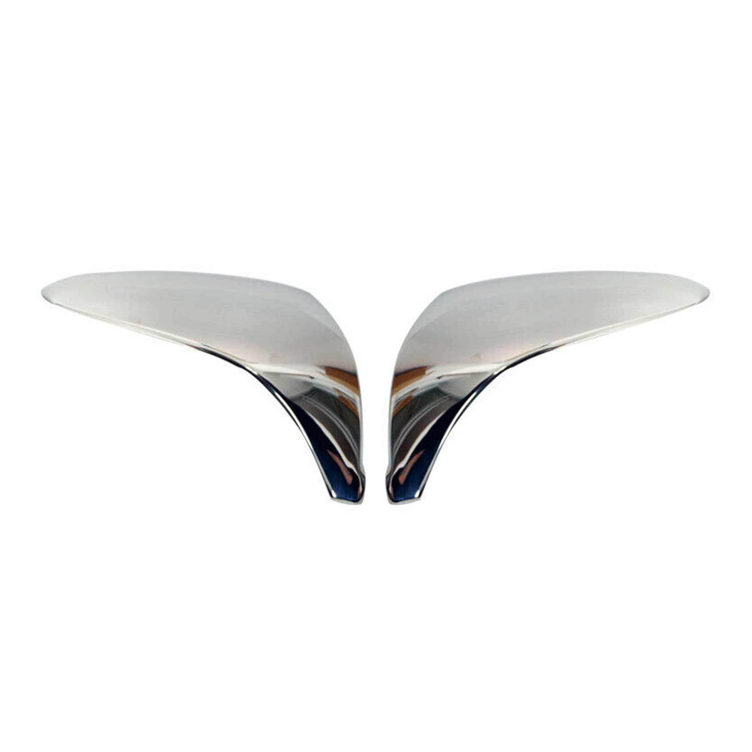 2010-2015 Hyundai Tucson Side Mirror Cover Caps Stainless Steel Silver 2 Pcs