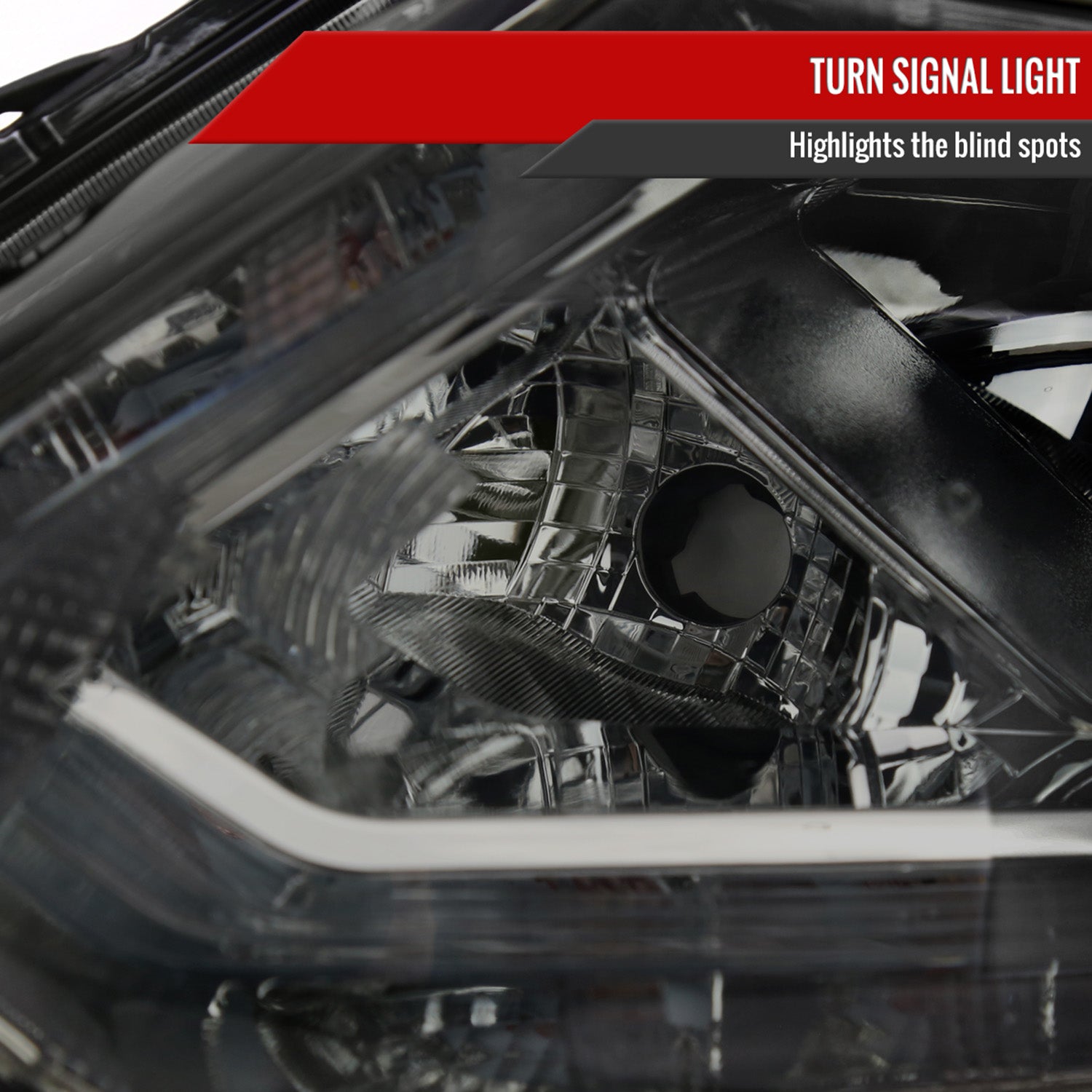 2014-2016 Nissan Rogue LED Strip Factory Style Headlights Chrome/Smoke Lens