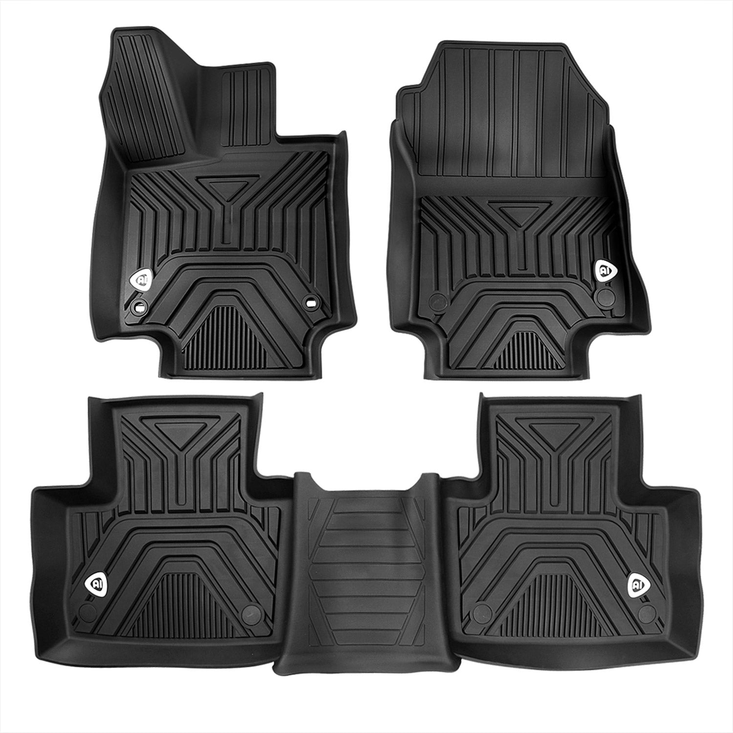 2019-2022 Toyota RAV4 All Weather Black TPE Floor Mats Liner 3Pcs