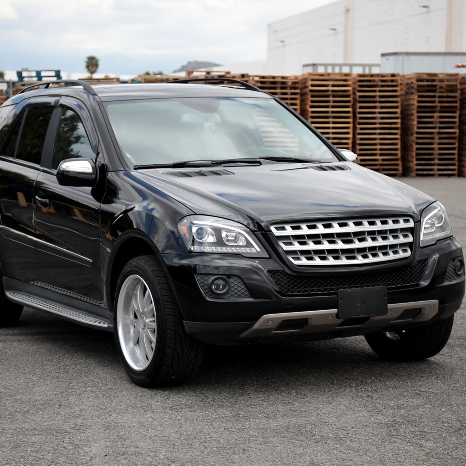 2009-2011 Mercedes W164 ML-Class LED Sequetial Signal Headlights Matte Black