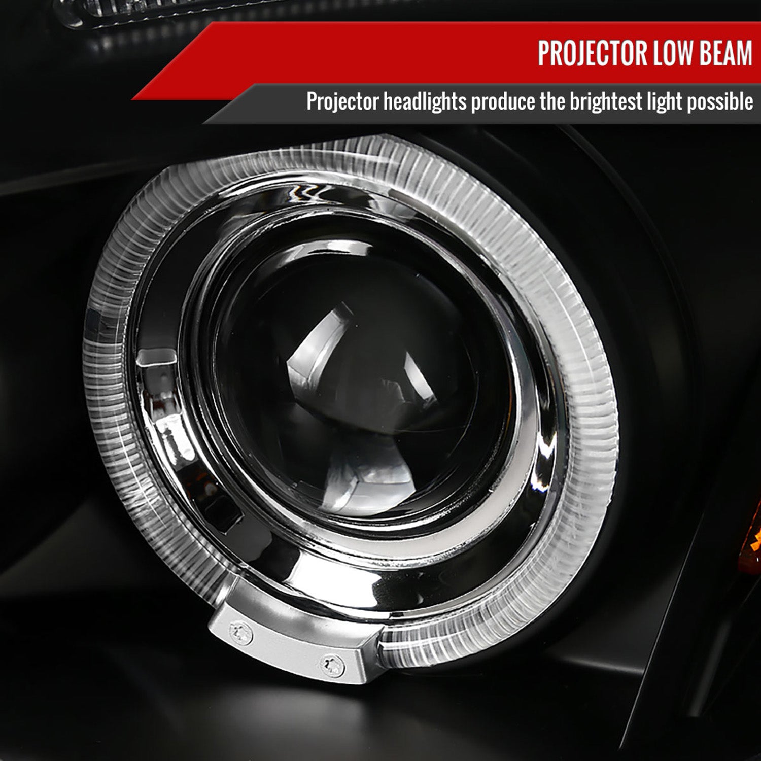 2006-2011 Mitsubishi Eclipse Dual Halo Projector Headlights Matte Black/Clear