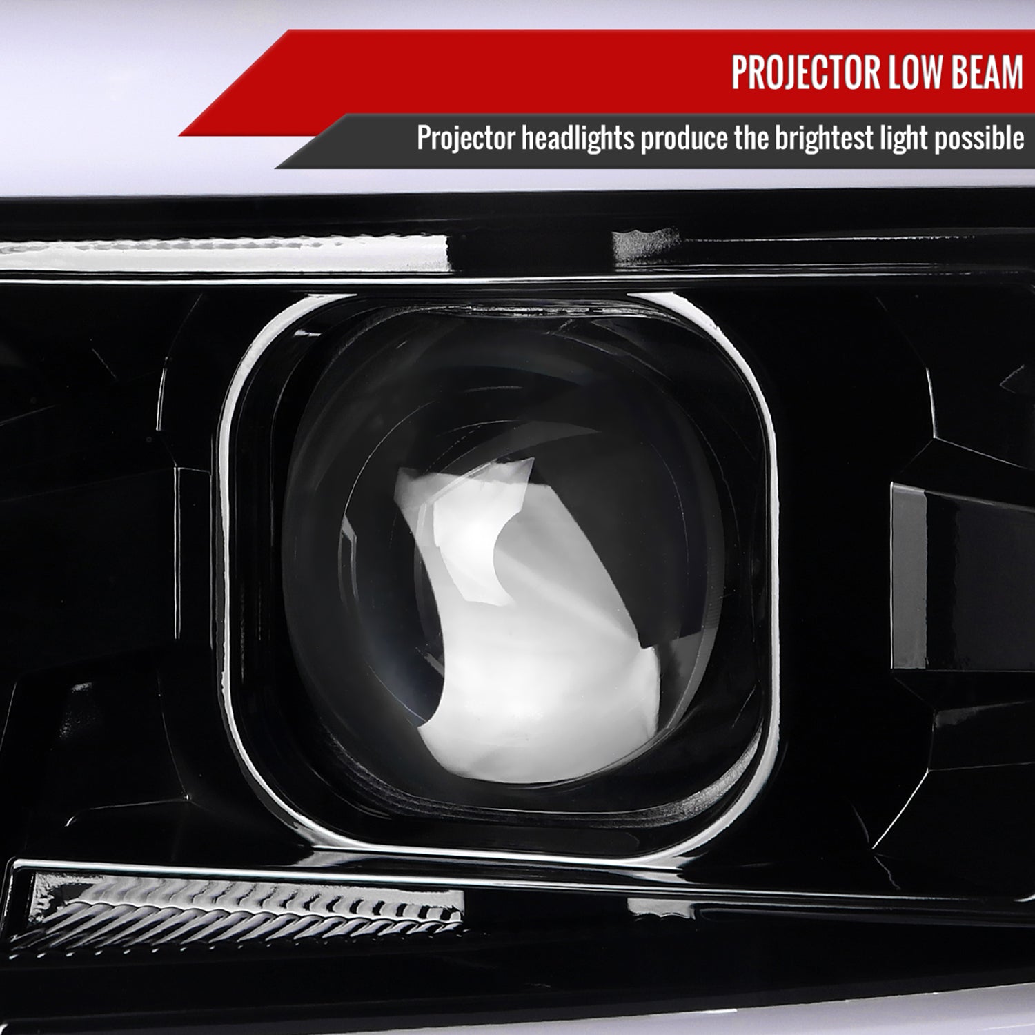 2015-2019 Chevy Silverado 2500HD/3500HD LED Signal Projector Headlights Black