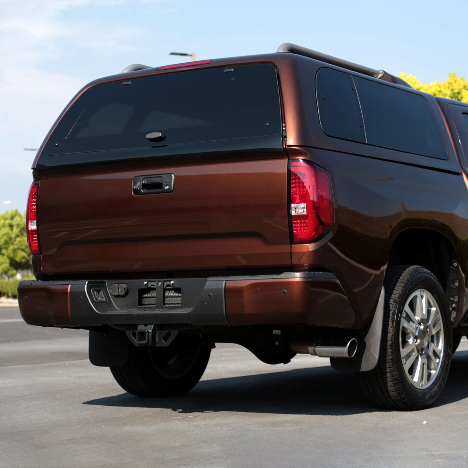 2014-2021 Toyota Tundra Sequential LED Tail Lights Chrome/Red Clear Lens