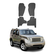 2008-2013 Jeep Liberty Floor Mats Liners Full Set All Weather Rubber Black