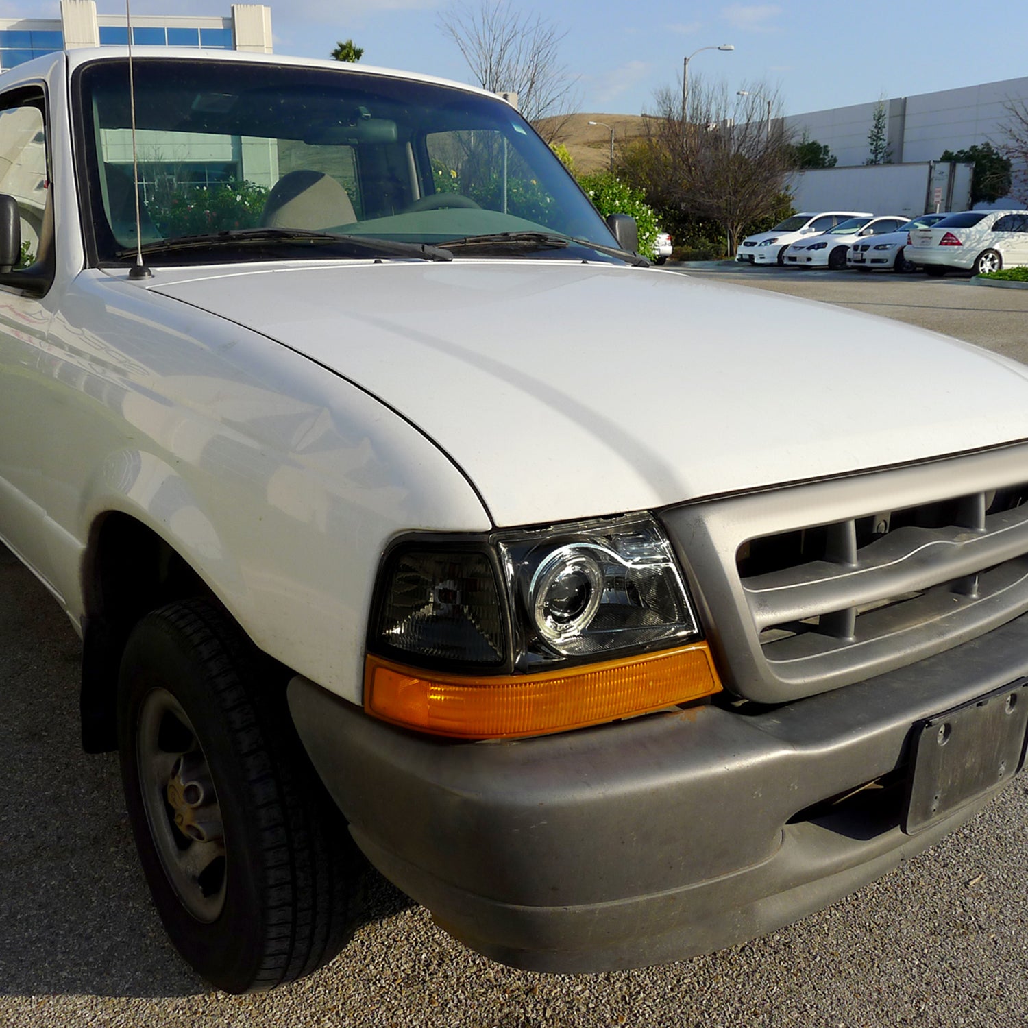 1998-2000 Ford Ranger Halo Projector Headlights Chrome Housing/Smoke Lens
