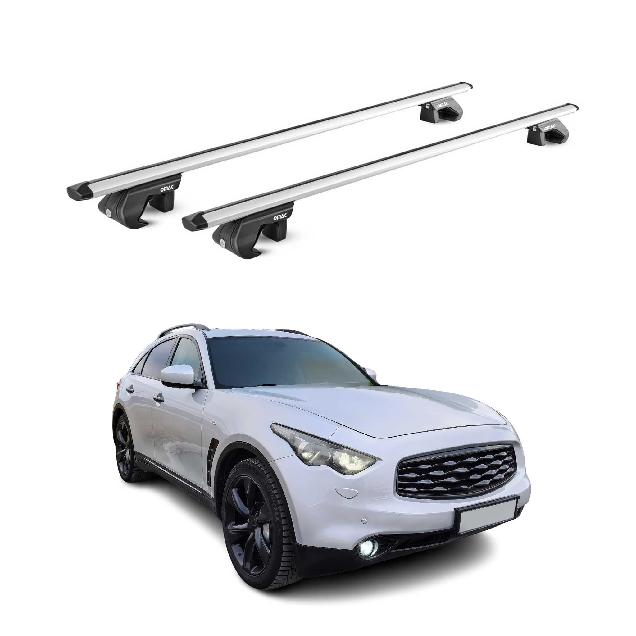 2003-2012 Infiniti FX35 Roof Rack Cross Bars Luggage Carrier 2 Pcs