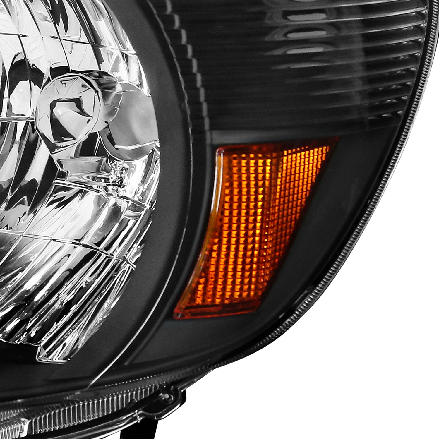 2005-2011 Toyota Tacoma Factory Style Headlights Matte Black/Clear Lens
