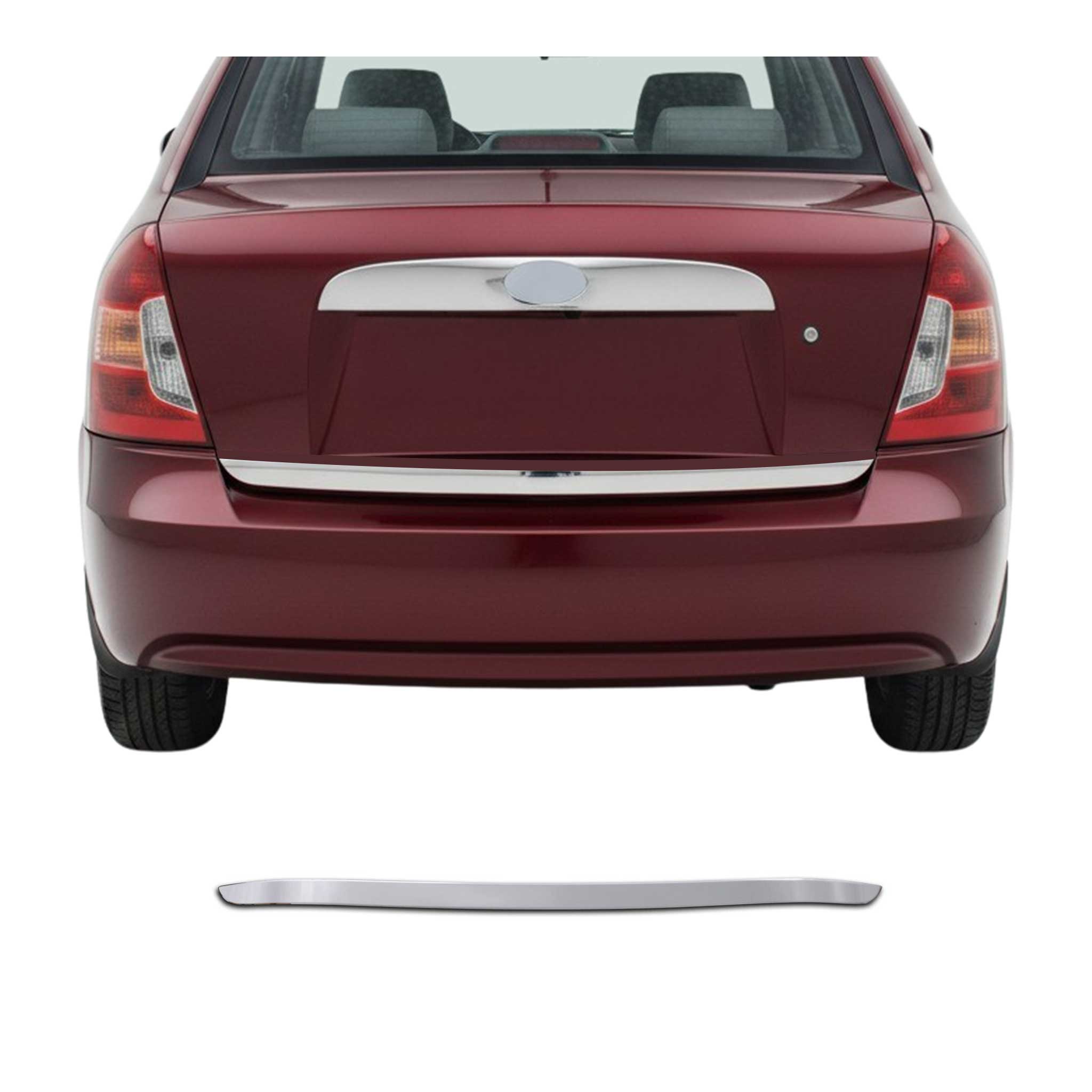 2006-2011 Hyundai Accent Rear Trunk Molding Trim Stainless Steel Silver
