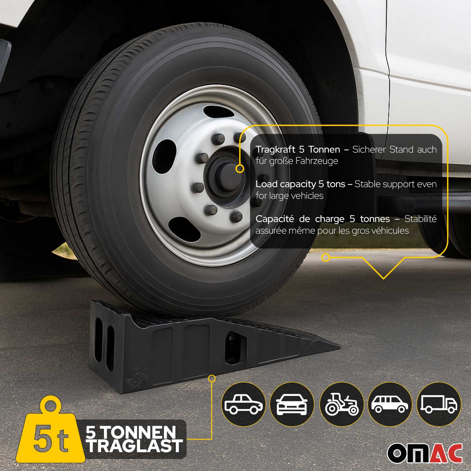 RV Trailer Truck Camper ATV Ramp Wheel Levelling Lifting 11000lbs x 2PCS