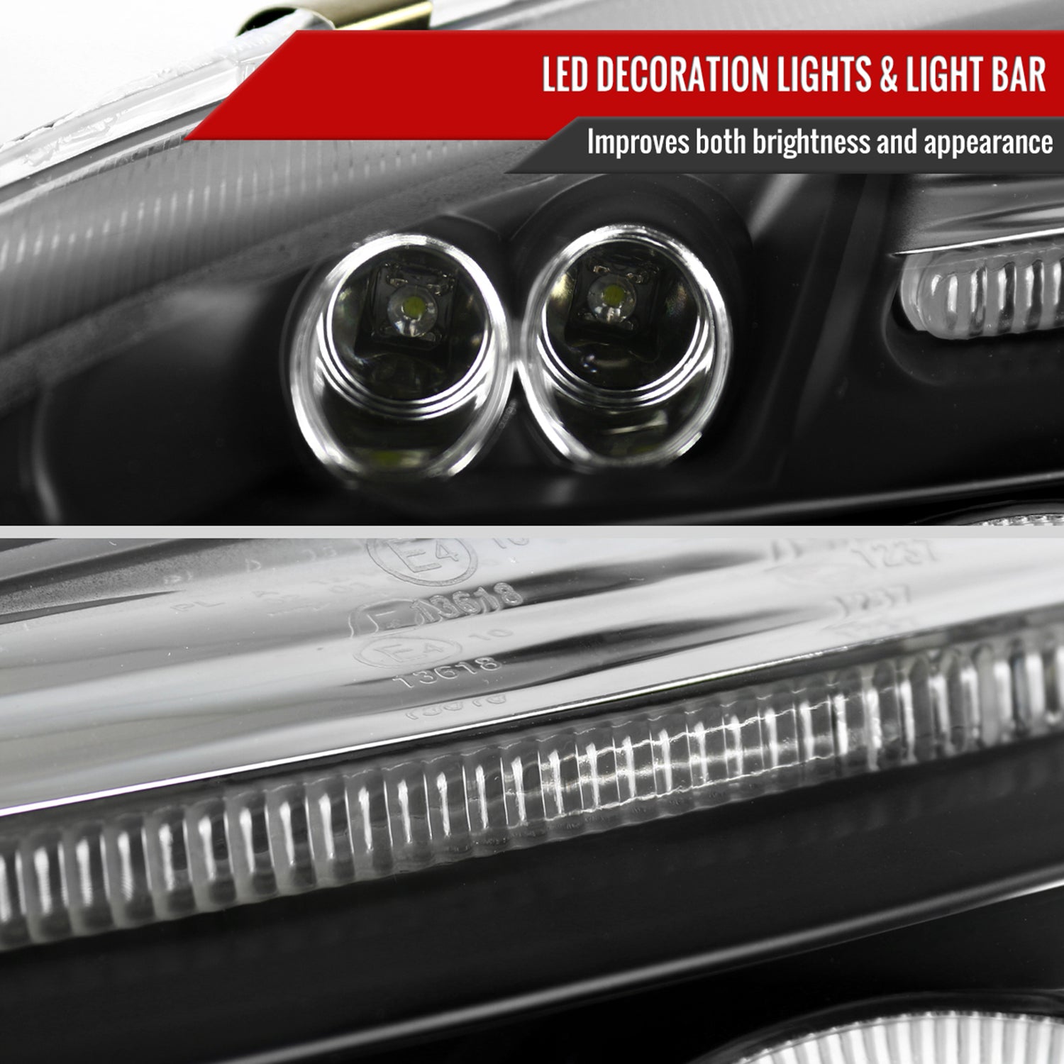 2006-2008 VW Golf Rabbit / Jetta Dual Halo Projector Headlights Matte Smoke