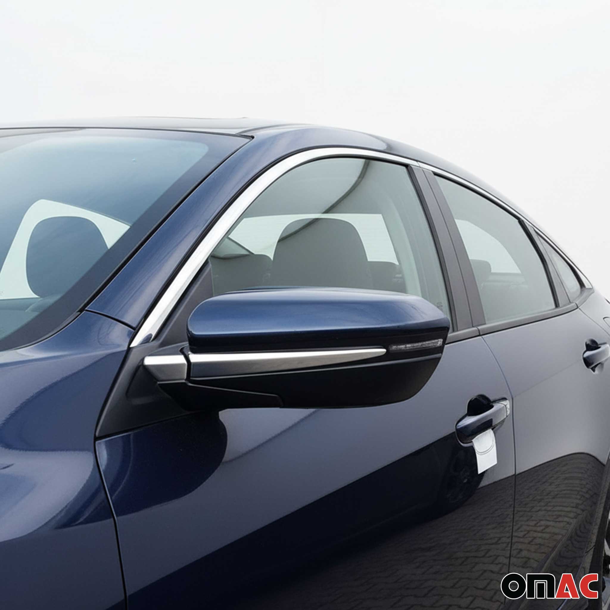 2016-2021 Honda Civic Side Mirror Cover Caps Silver 2Pcs Stainless Steel