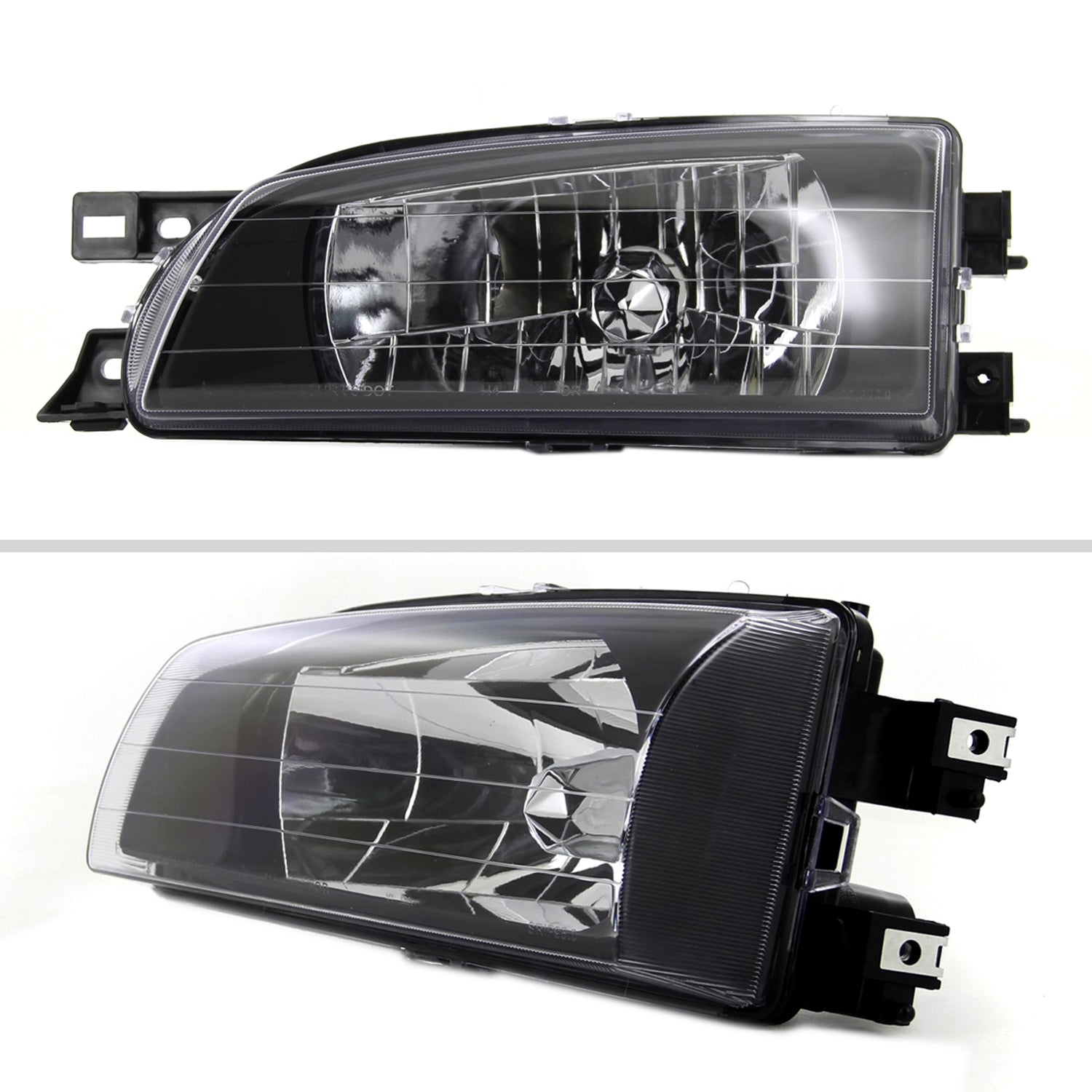 1995-2001 Subaru Impreza Factory Style Crystal Headlights Matte Black/Clear