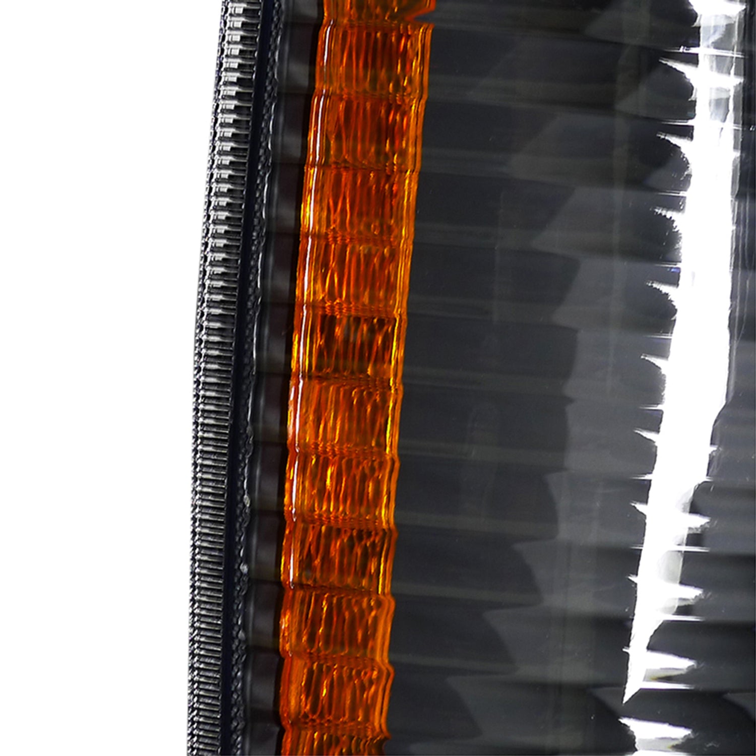 1992-2007 Ford E-Series Econoline Corner Lights Amber Reflectors Matt Black