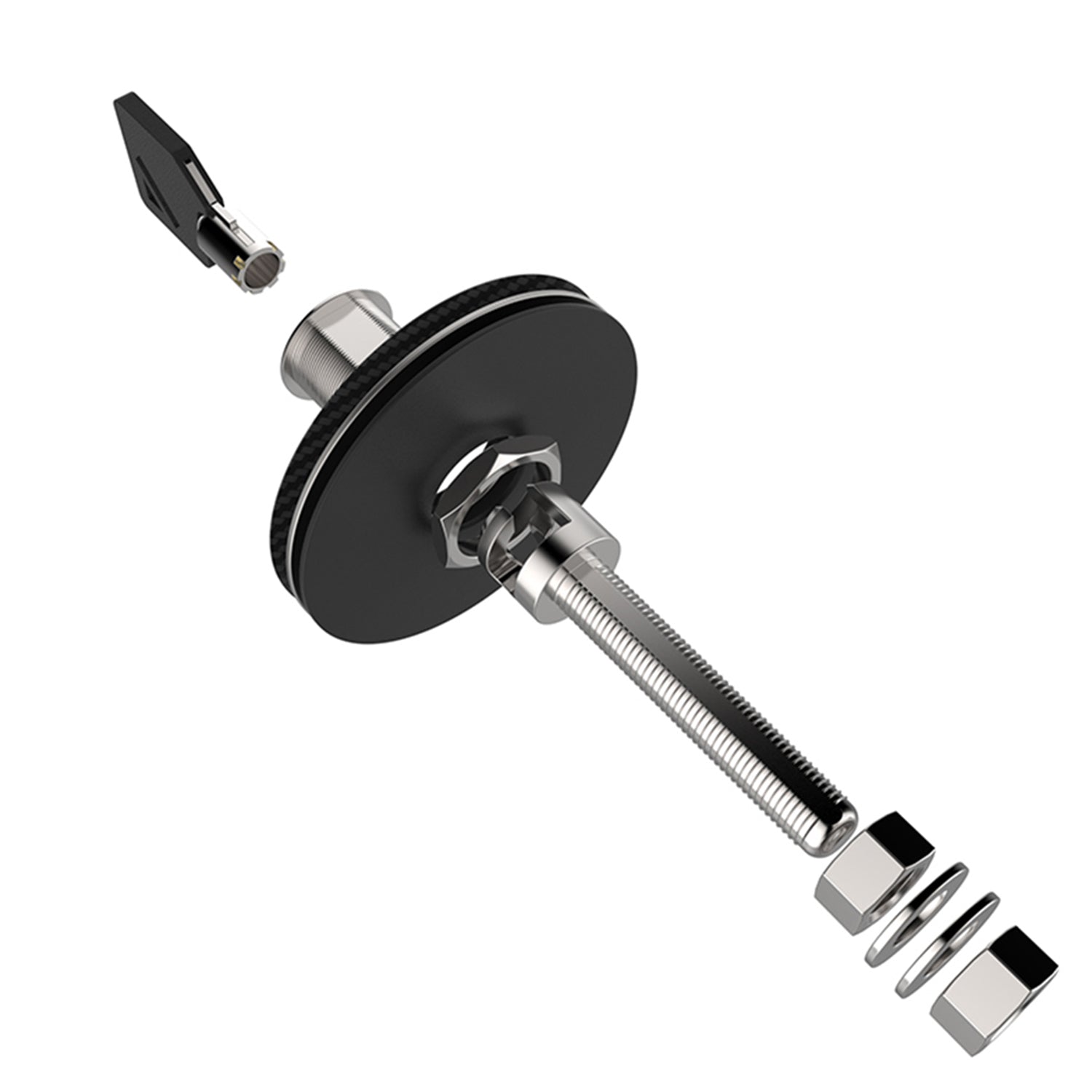 Universal Racing Style 2.5" Carbon Fiber Hood Lock Latch Pins w/ Keys