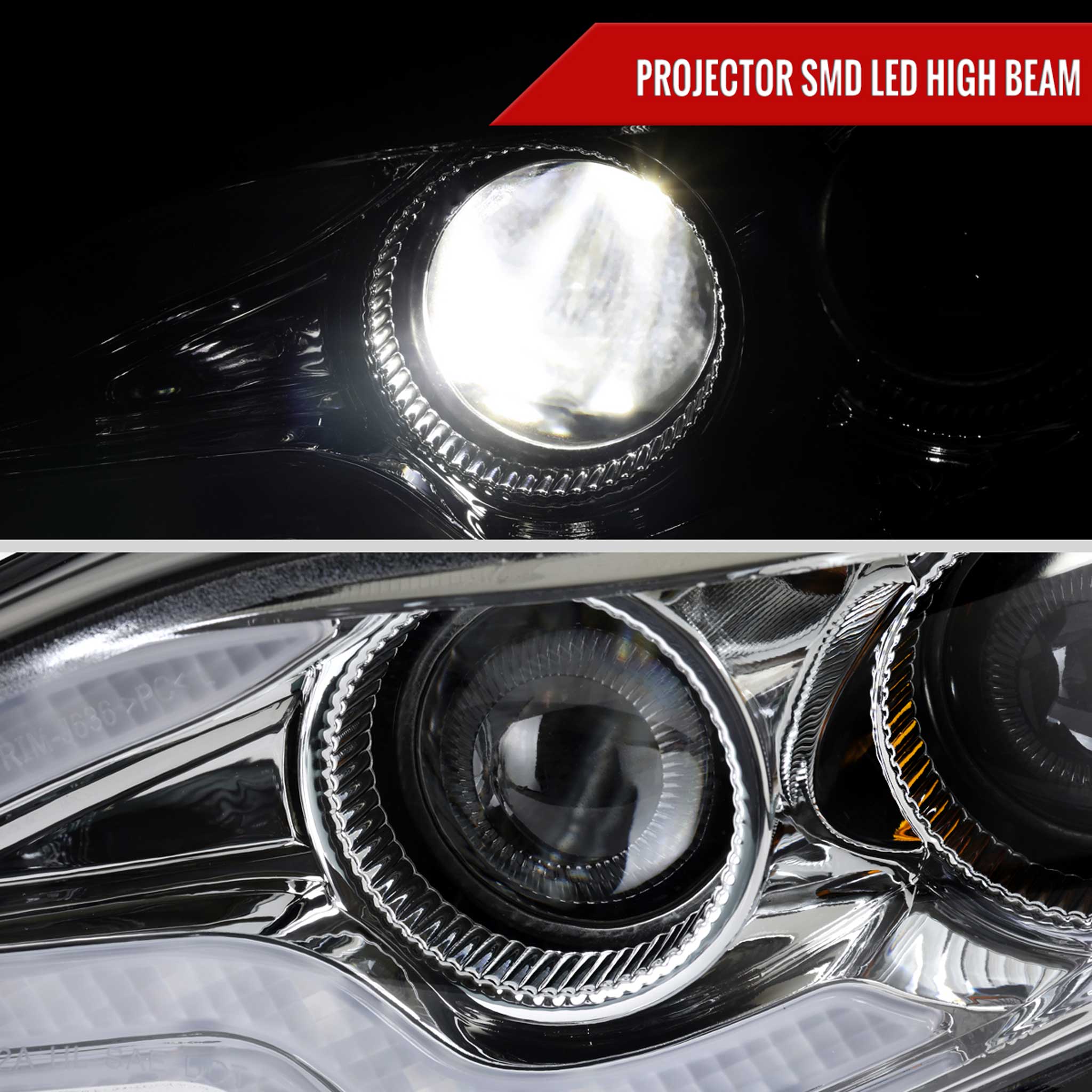 For Lexus IS250 IS350 2014-2016 Full LED Project healight Chrome Housing Clear lens