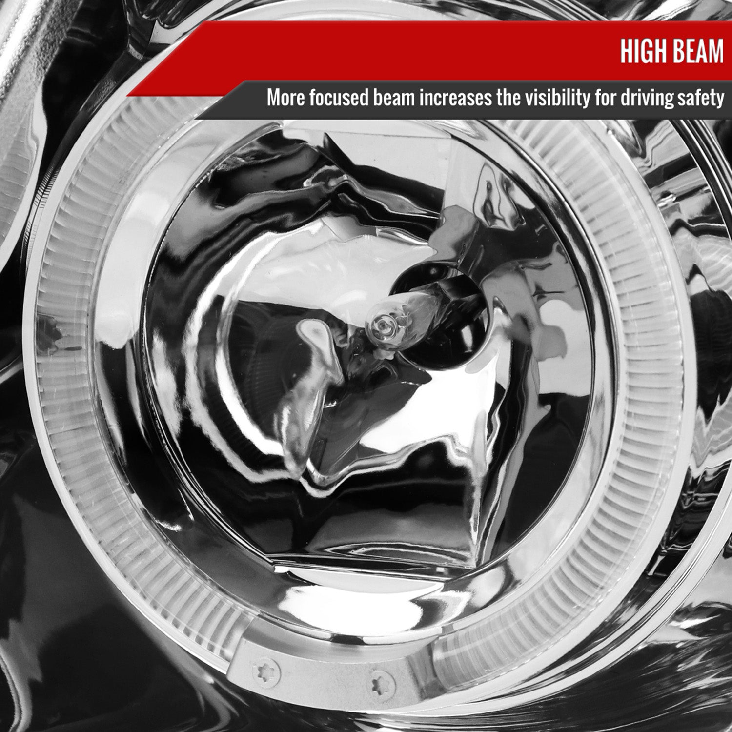 2002-2005 Ford Explorer Dual Halo Projector Headlights Chrome/Clear Lens