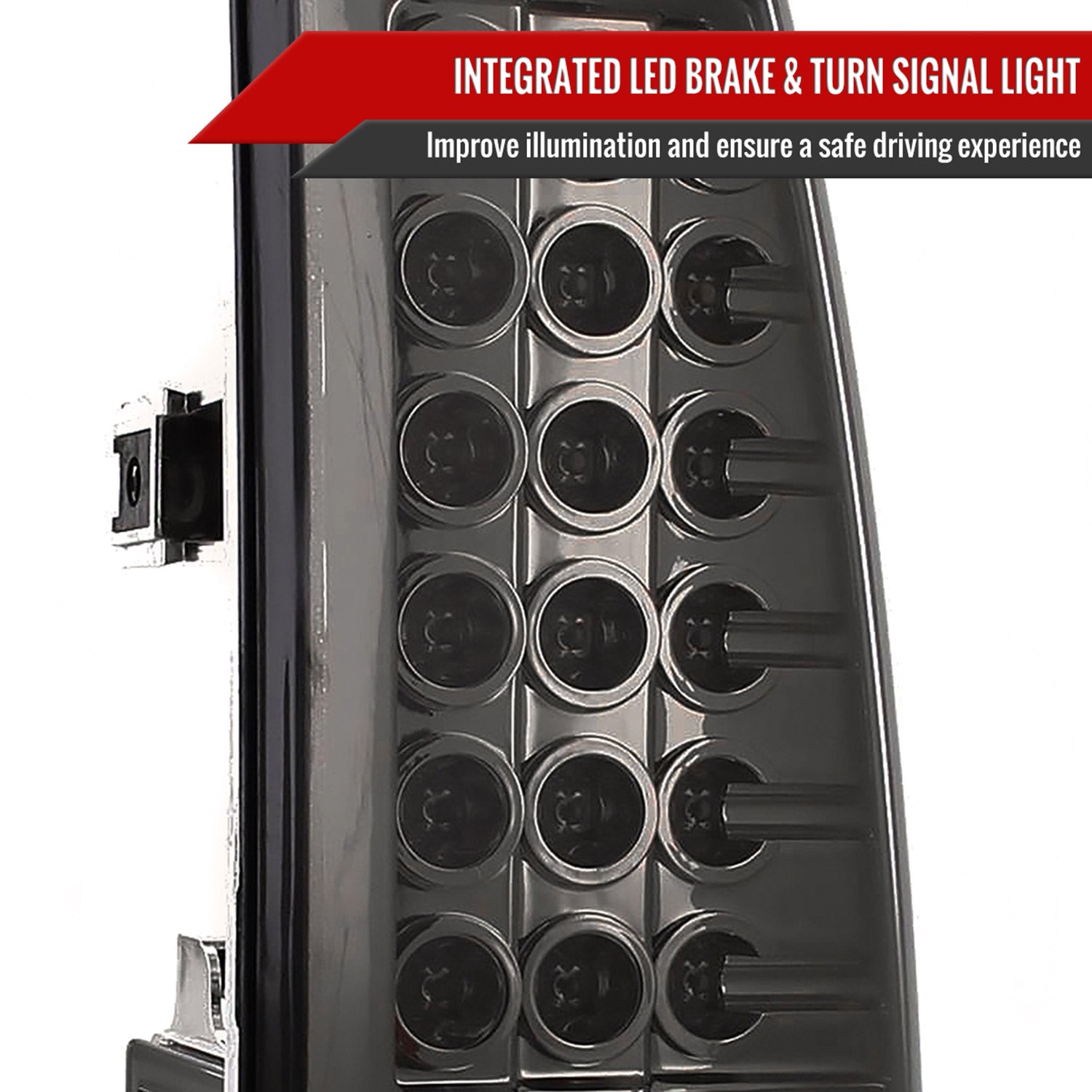 2004-2015 Nissan Titan LED Tail Lights Chrome Housing/Smoke Lens