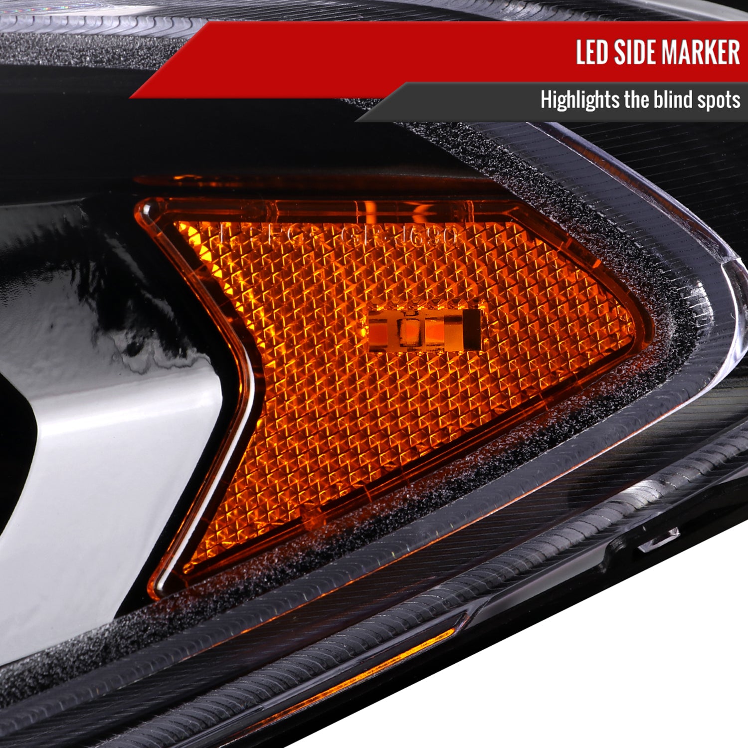 2013-2016 Ford Fusion Sequential Turn Signal Projector Headlights Black