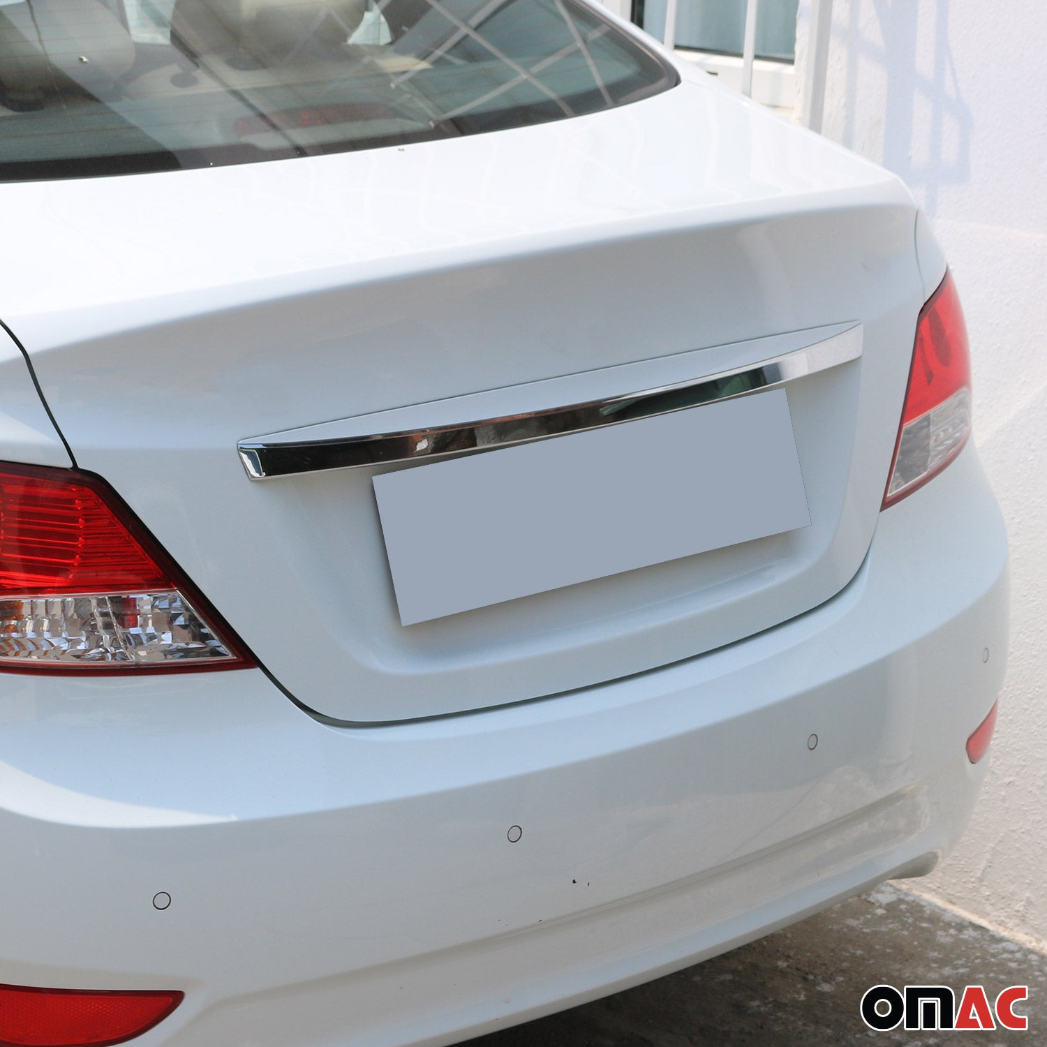 2012-2017 Hyundai Accent Rear Trunk Tailgate Door Handle Cover Stainless Steel Silver