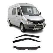 2003-2006 Dodge Sprinter Bug Shield Hood Deflector & Window Visor Kit 3Pcs Smoke