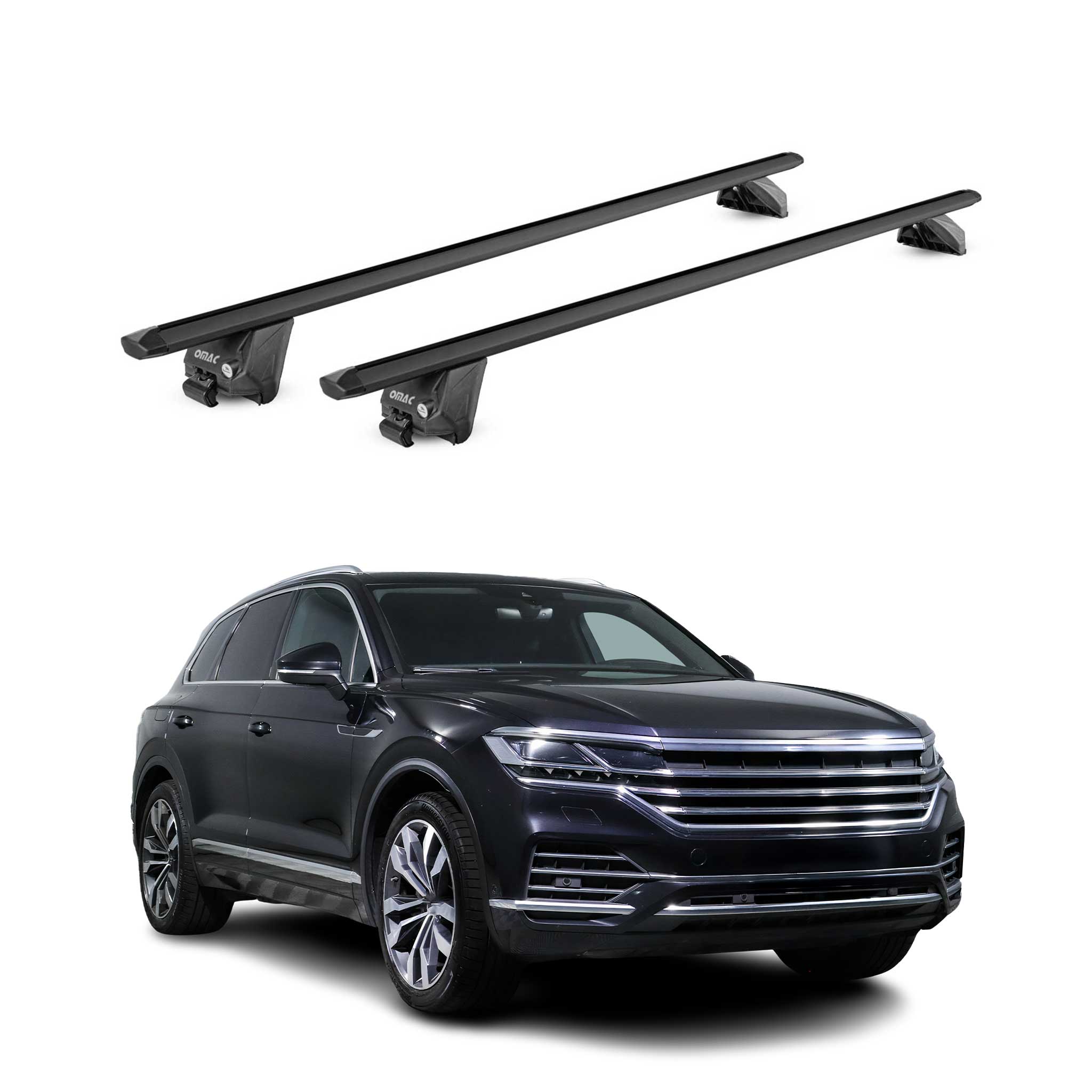 2018-2024 VW Touareg Pre-FL Roof Rack Cross Bars Black
