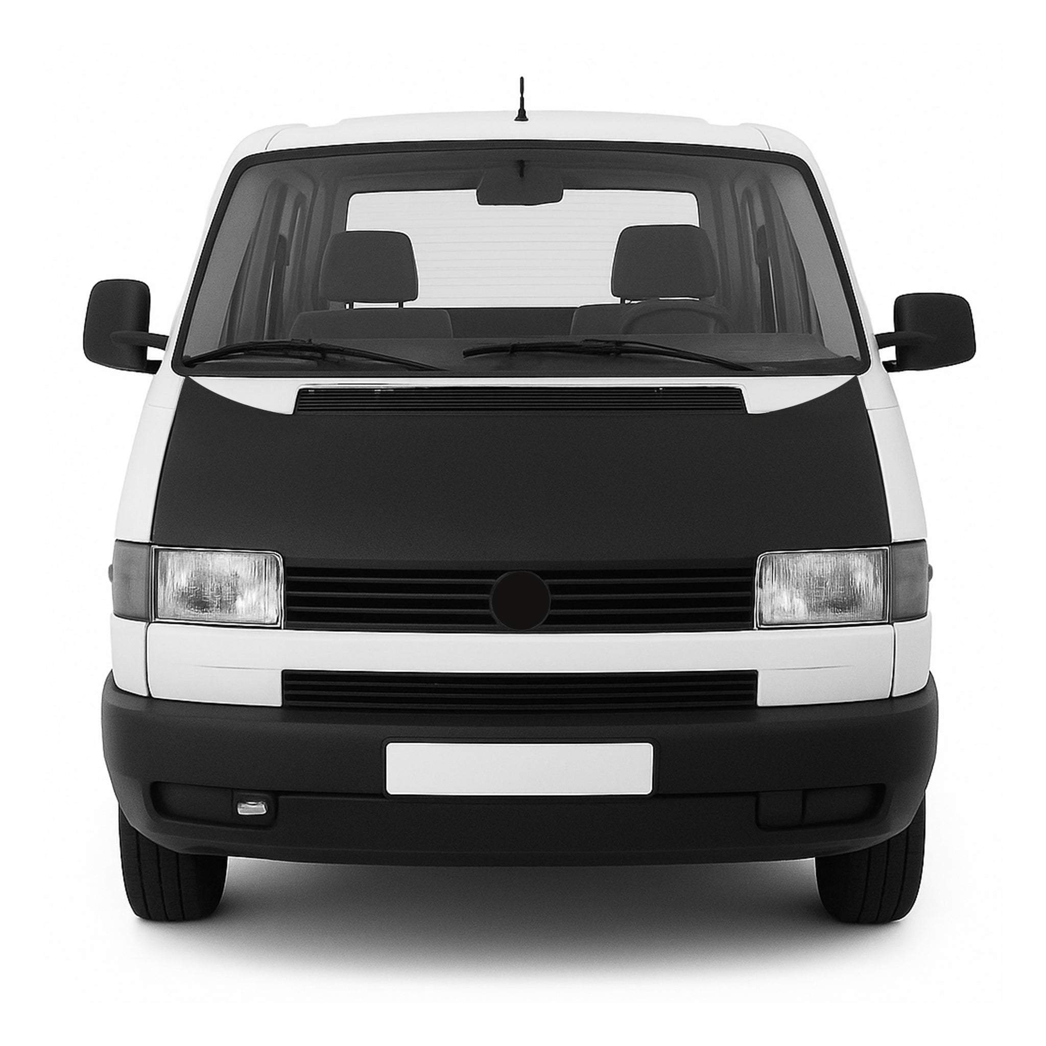 1993-2003 VW Eurovan Car Bonnet Mask Hood Bra Short End Black Full Coverage
