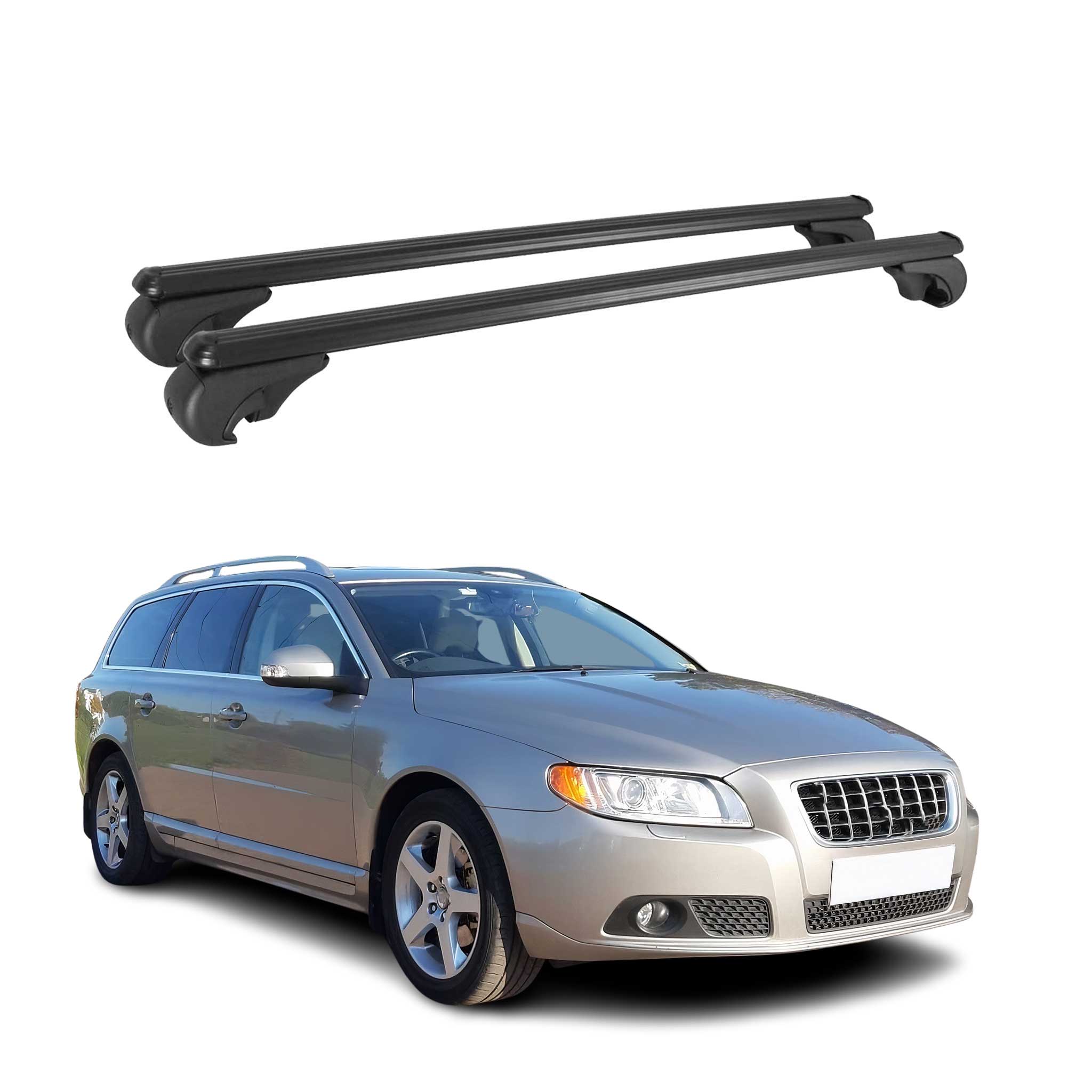 2008-2010 Volvo V70 Roof Rack Cross Bars Black