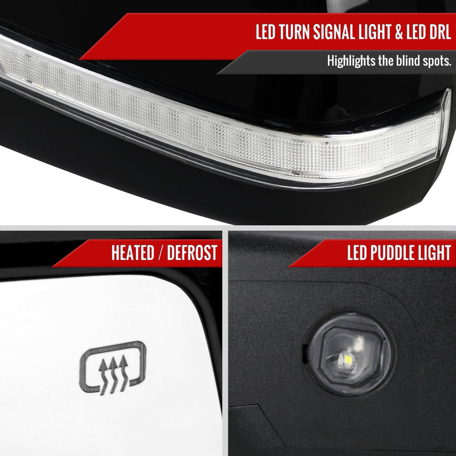 2014-2018 Chevy Silverado/GMC Sierra Manual Fold Heated Side Mirror Driver