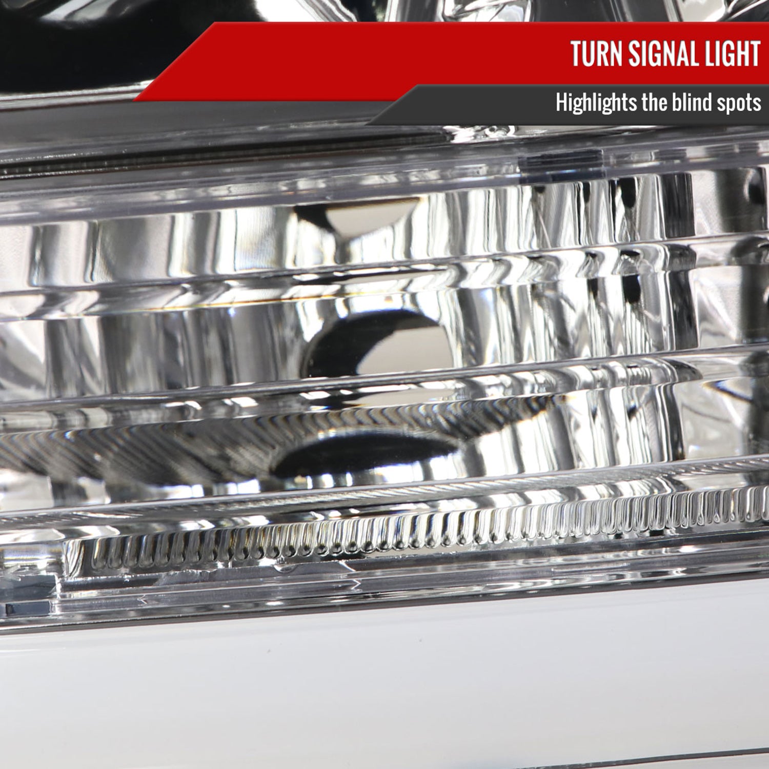 2007-2013 GMC Sierra 1500 1500HD 2500HD 3500HD LED C-Bar Headlights Chrome