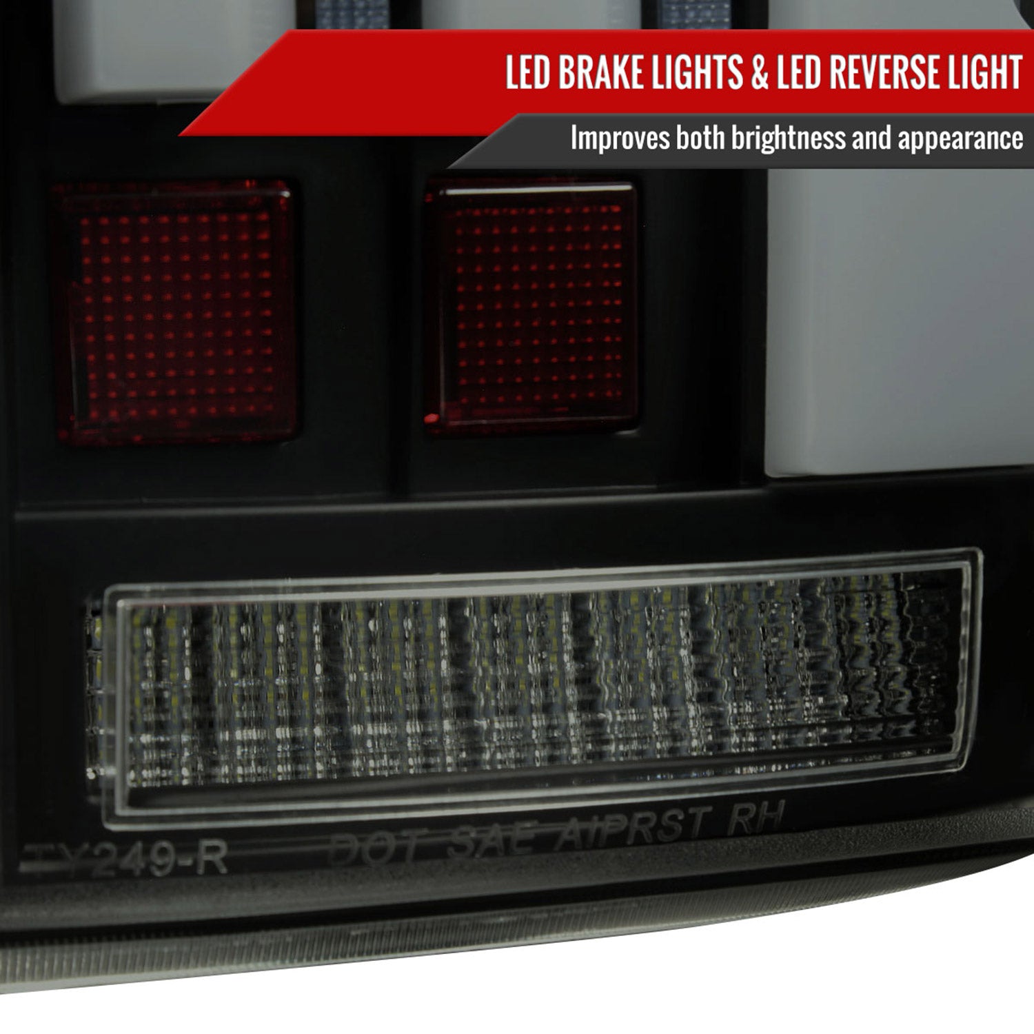 2007-2013 Toyota Tundra Sequential White LED Bar Tail Lights Matte Black/Smoke