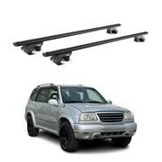 Roof Rack Luggage Carrier for Suzuki Grand Vitara I 1999-2004 Aluminium Black 2x