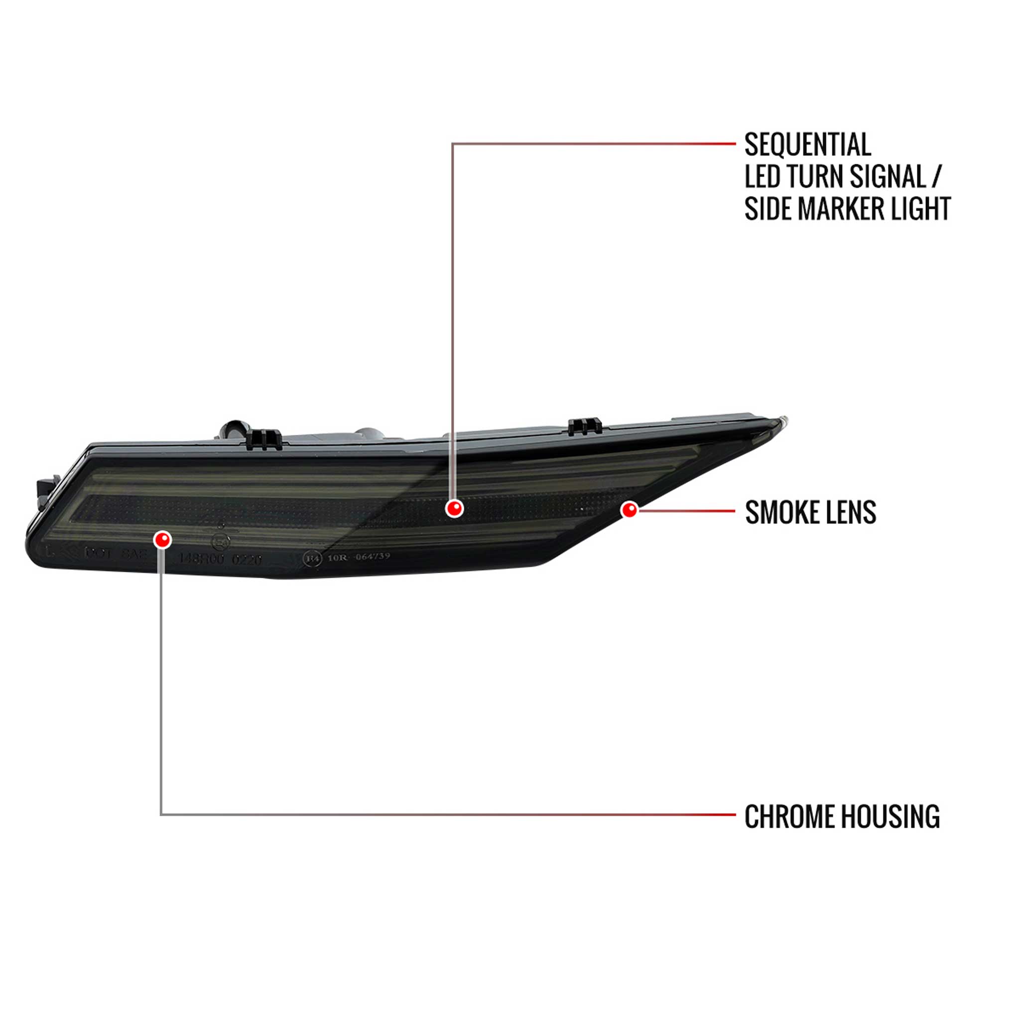 For Porsche Taycan 4S 2019-2025 LED Turn Signal Light Smoke With Sequential