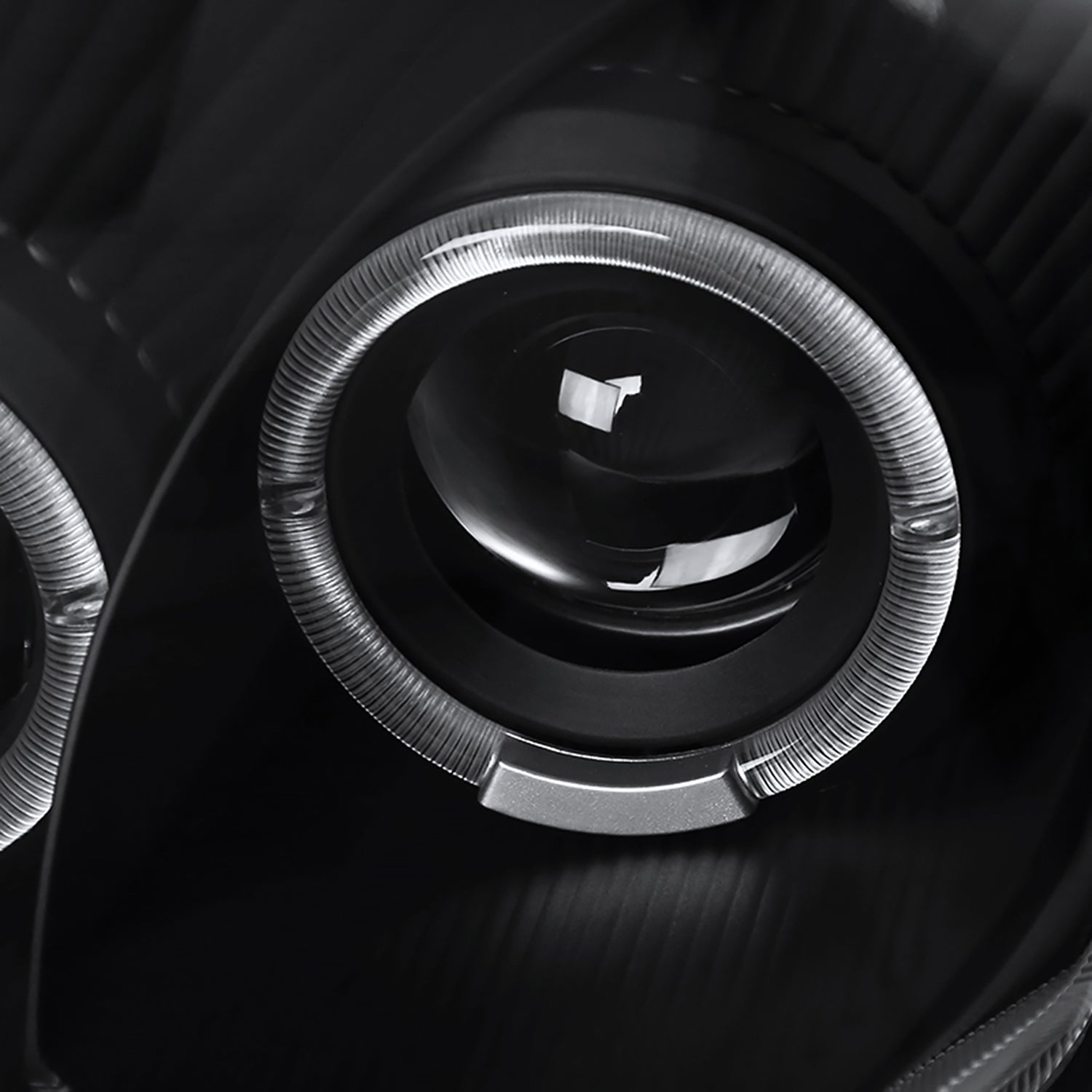 2000-2005 Mitsubishi Eclipse Dual Halo Projector Headlights LED Light Black