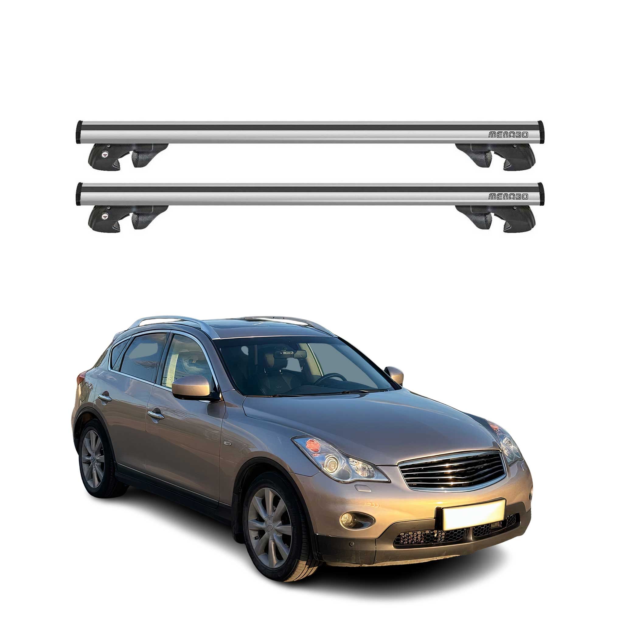 2008-2013 Infiniti EX35 EX37 Roof Rack Cross Bars Silver
