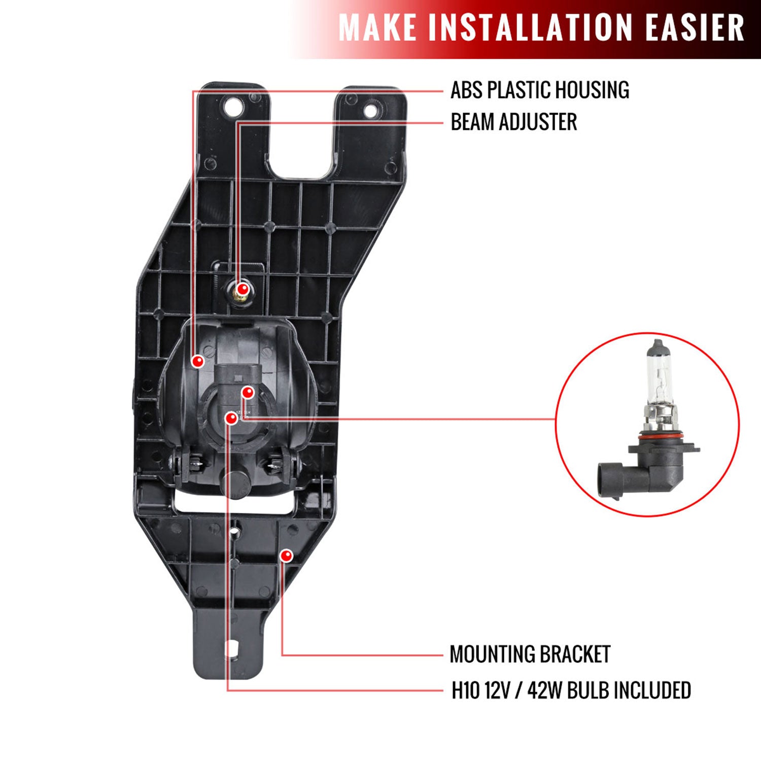 1999-2004 Ford F-250/F-350/Excursion H10 Fog Lights Chrome/Smoke Lens
