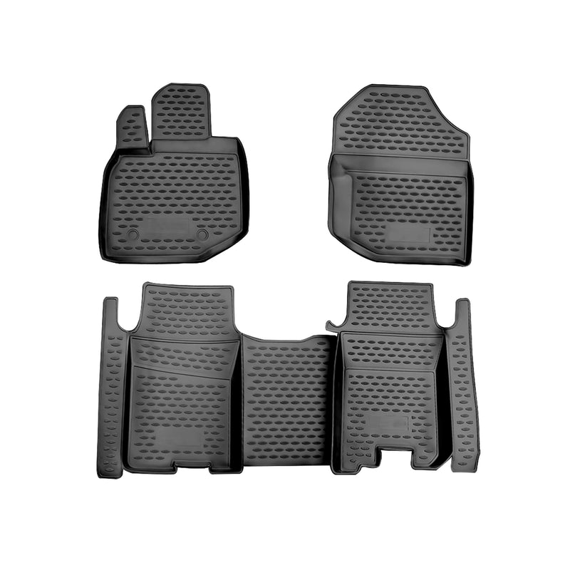 2009-2013 Honda Fit Floor Mats Liners Full Set All Weather Black