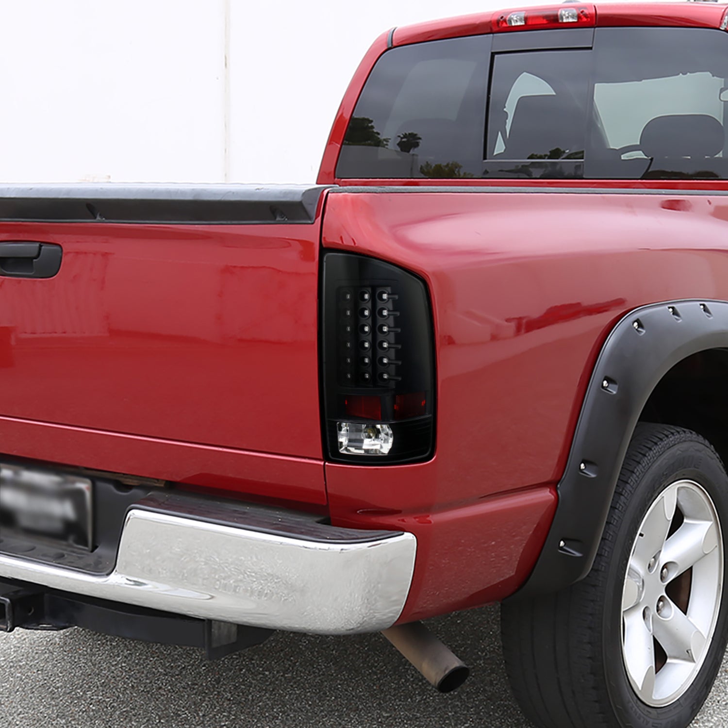 2007-2009 Dodge RAM LED Tail Lights Matte Black Housing/Clear Lens