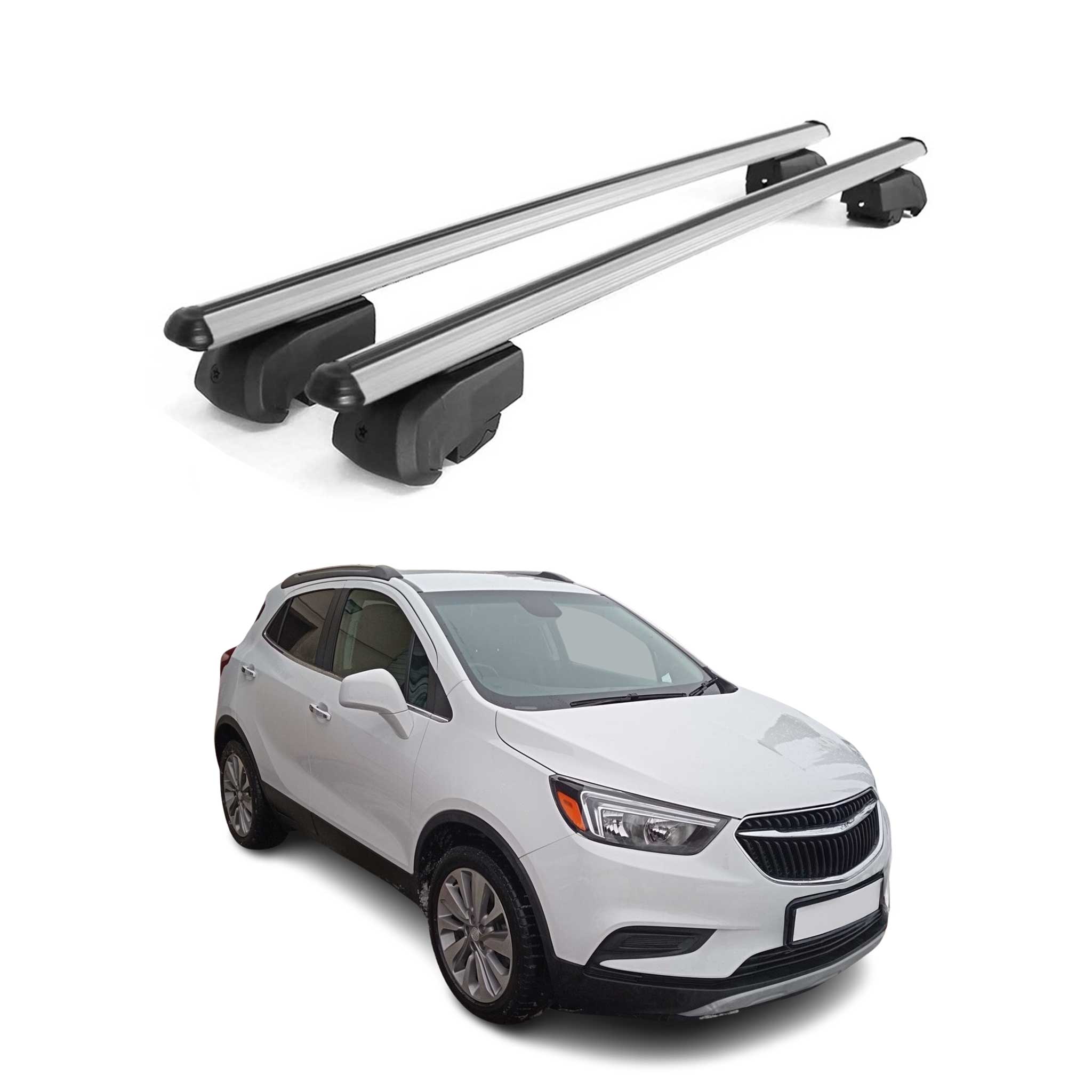 2013-2022 Buick Encore Roof Rack Cross Bars Silver