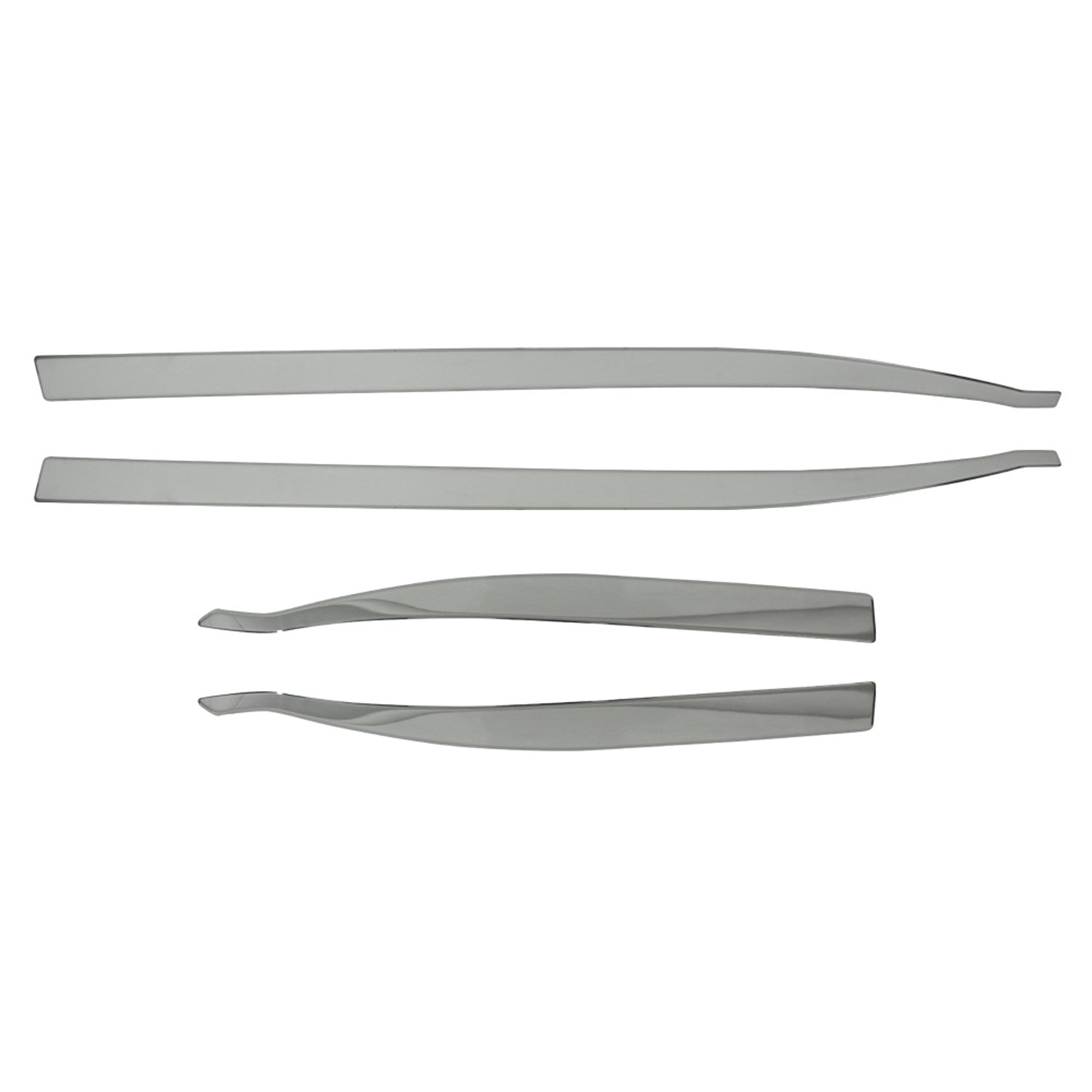 2015-2024 Jeep Renegade Side Door Molding Trim Skirt Garnish Steel Silver 4x