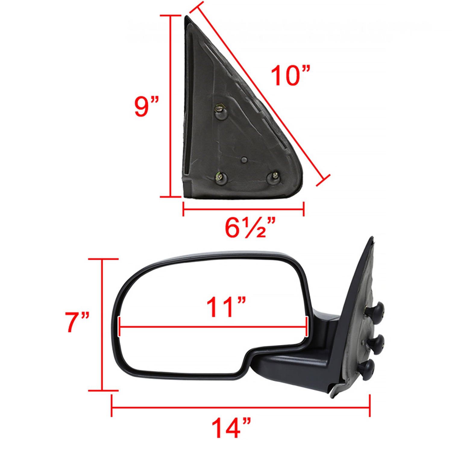 1999-2002 Chevy Silverado/Tahoe/Sierra/Yukon Black Side Mirror Driver Side