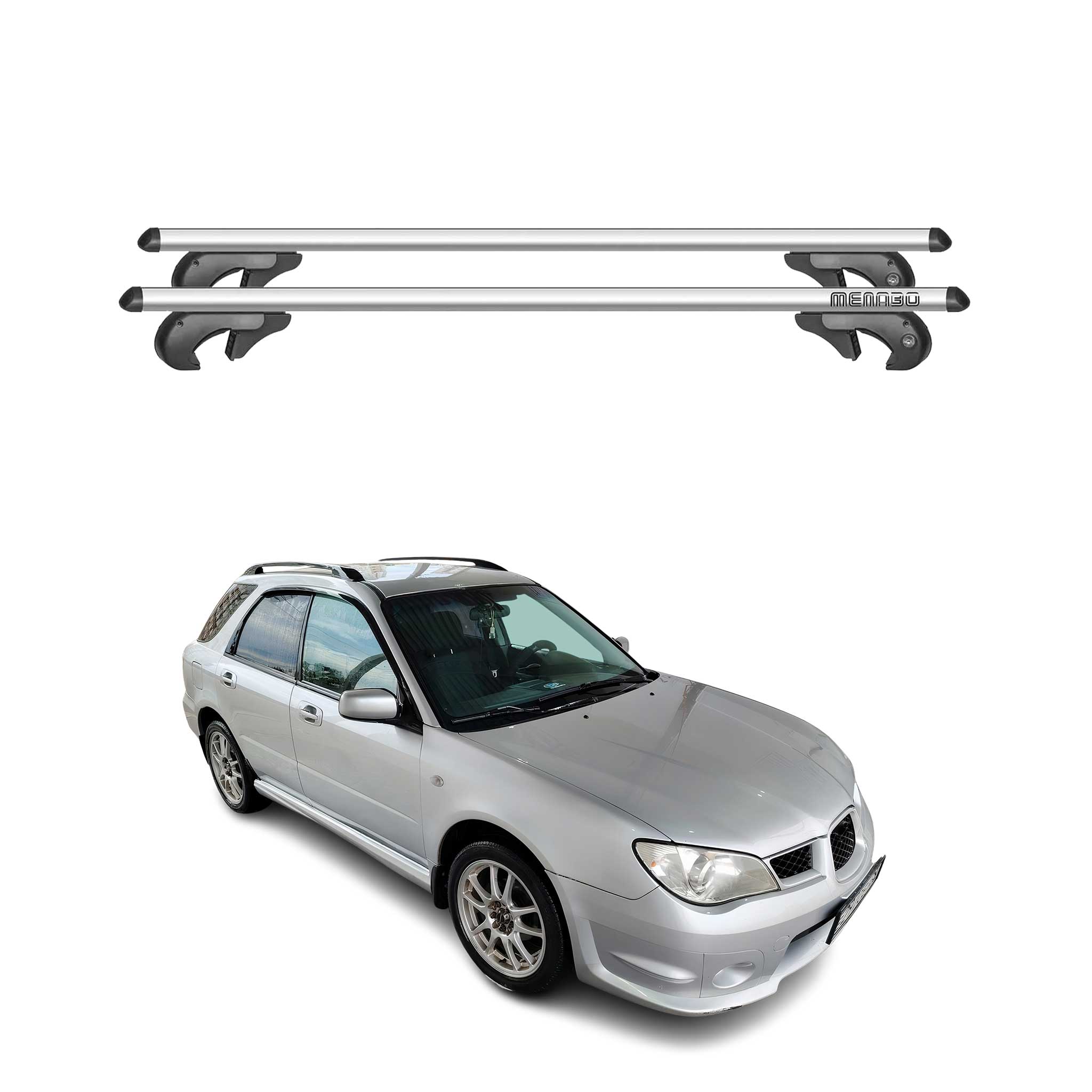 2001-2007 Subaru Impreza Wagon Roof Rack Cross Bars Silver