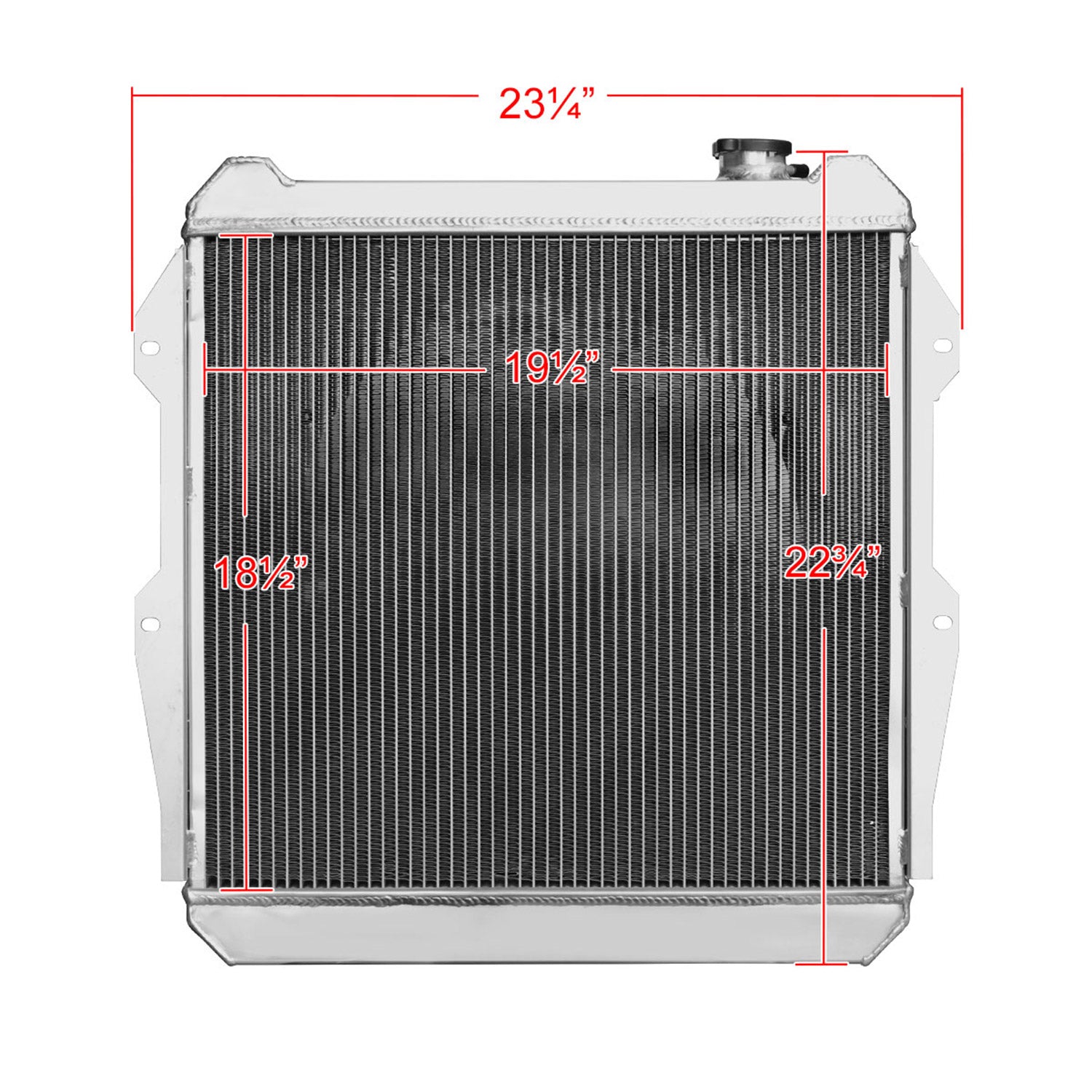 1988-1995 Toyota Pickup/4Runner V6 3 Row Radiator with Fan Shroud