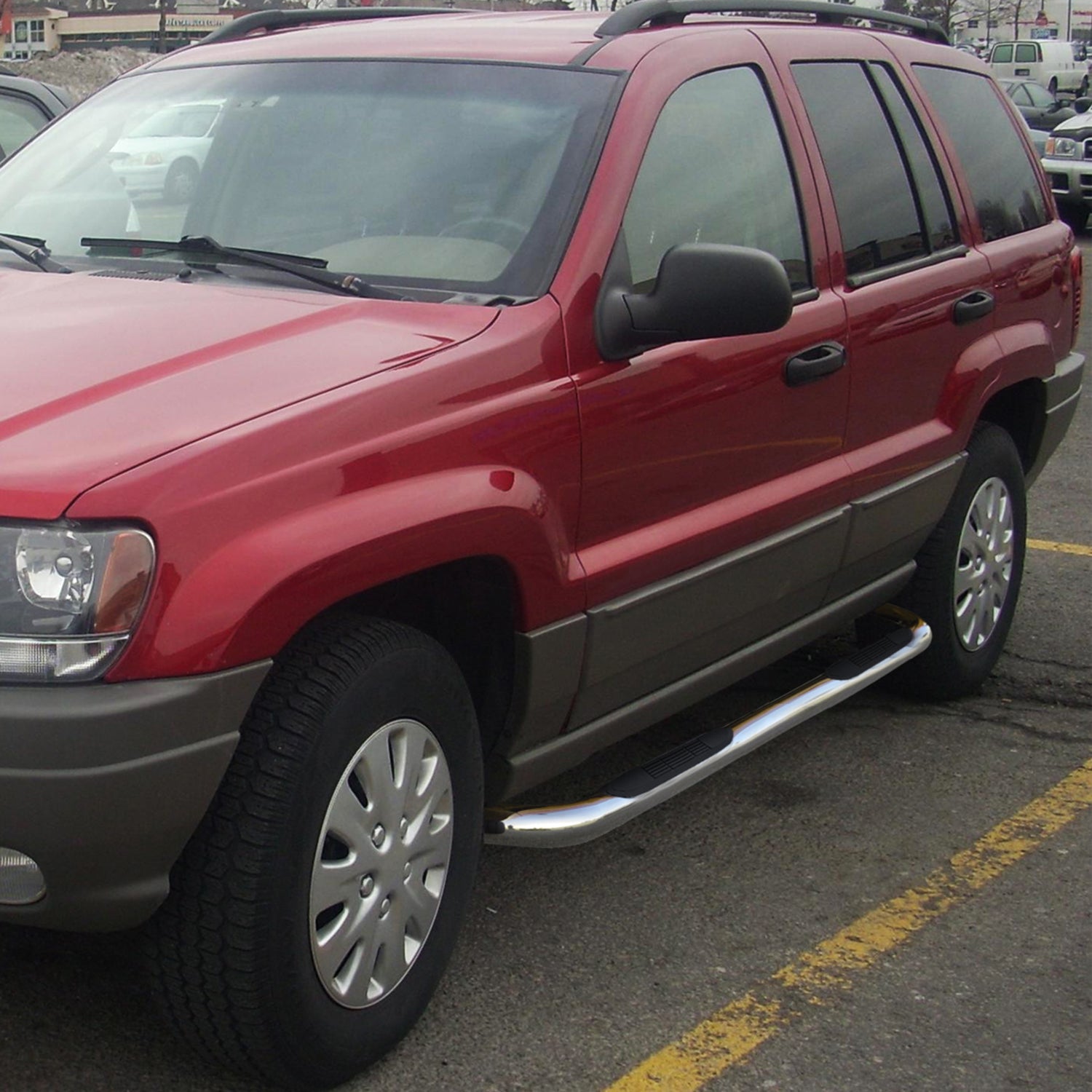 1999-2004 Jeep Grand Cherokee WJ 3" Chrome S.Steel Side Step Nerf Bars