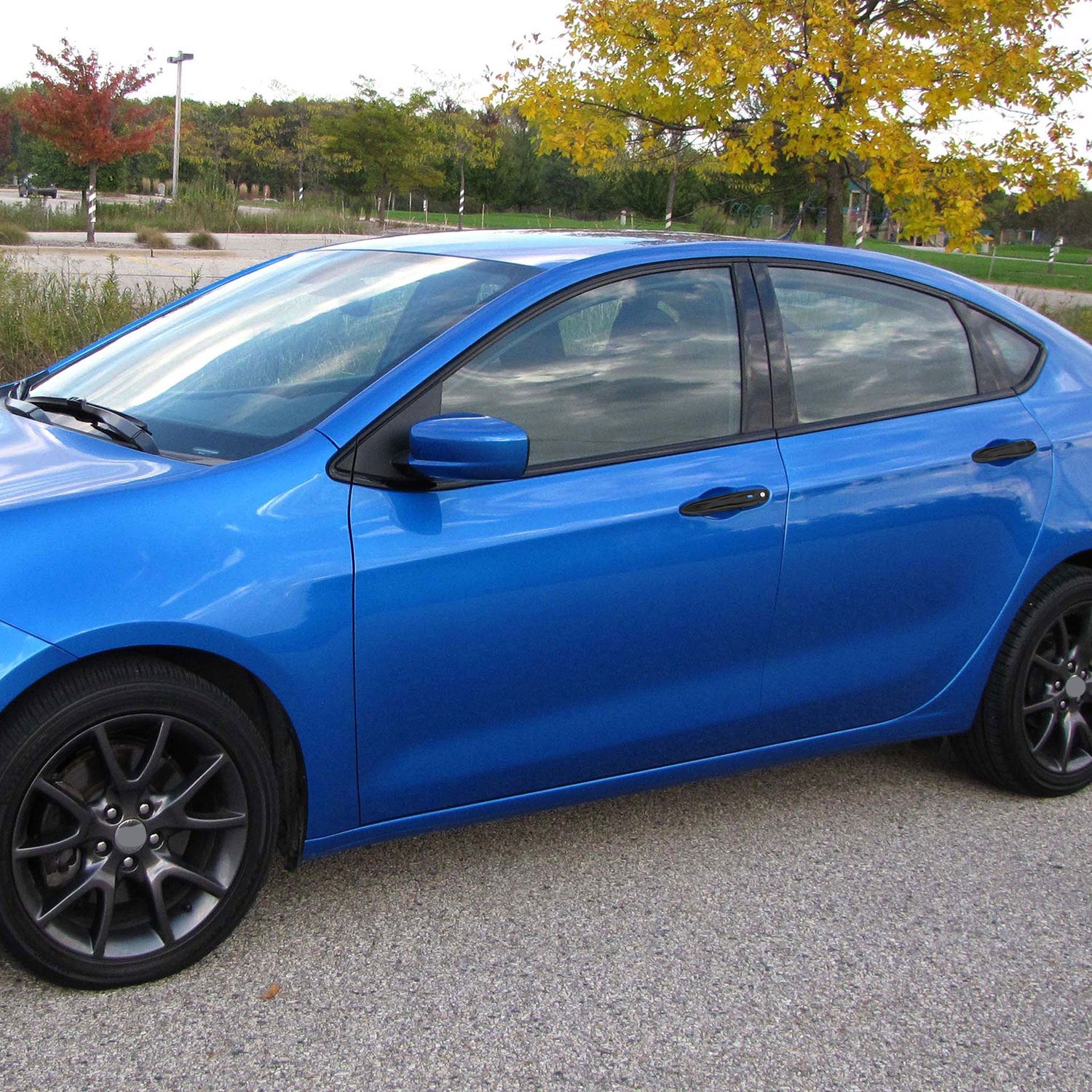 2017-2025 Jeep Compass Door Handle Cover Gloss Black 10Pcs ABS Plastic