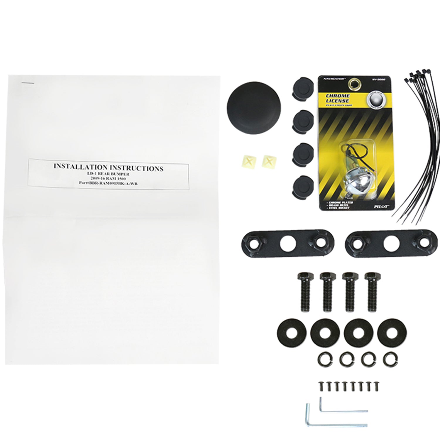 2009-2018 Dodge RAM 1500 2500 3500 Black Heavy Duty Steel Rear Step Bumper