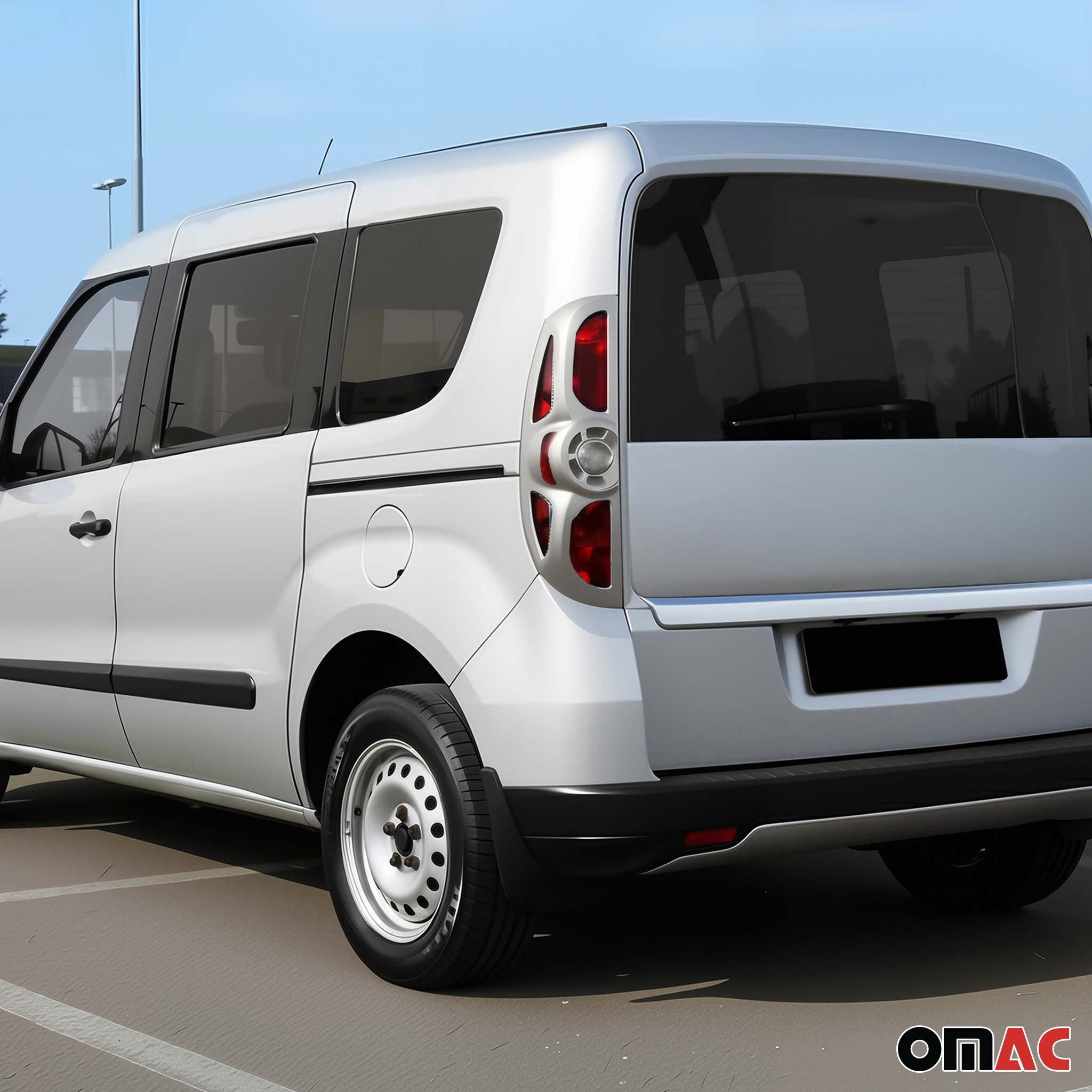 2014-2019 RAM ProMaster City Trunk Tail Light Trim Frame Chrome Silver 2Pcs