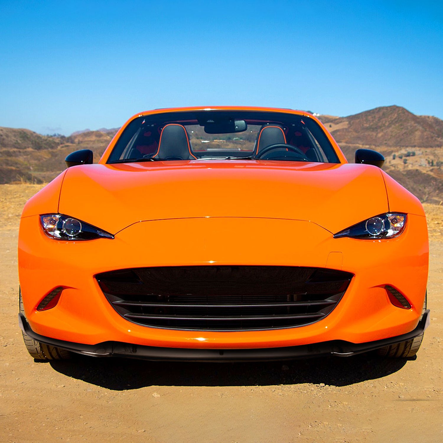 2016-2021 Mazda Miata MX-5 Glossy Black 3PC Front Bumper Lip Splitter Kit