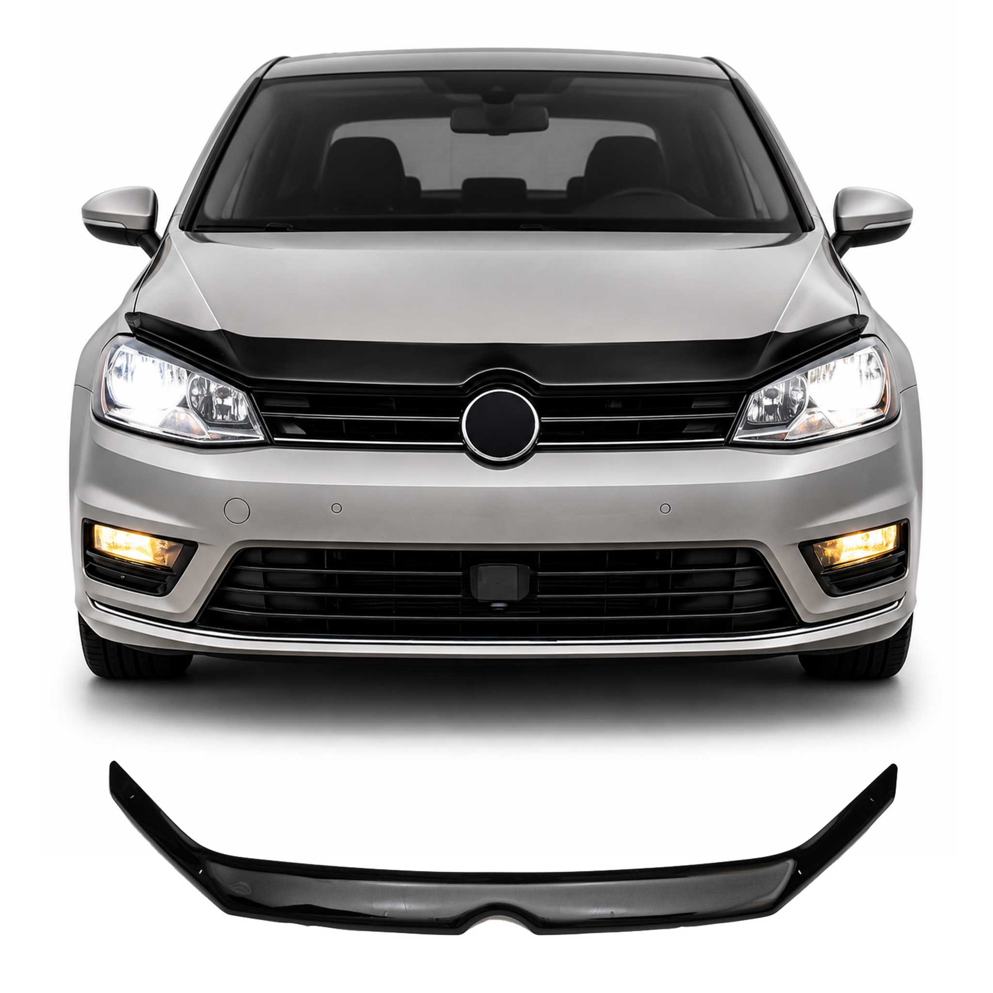2015-2021 Volkswagen Golf VII Front Bug Shield Hood Deflector 1 Pc Smoke
